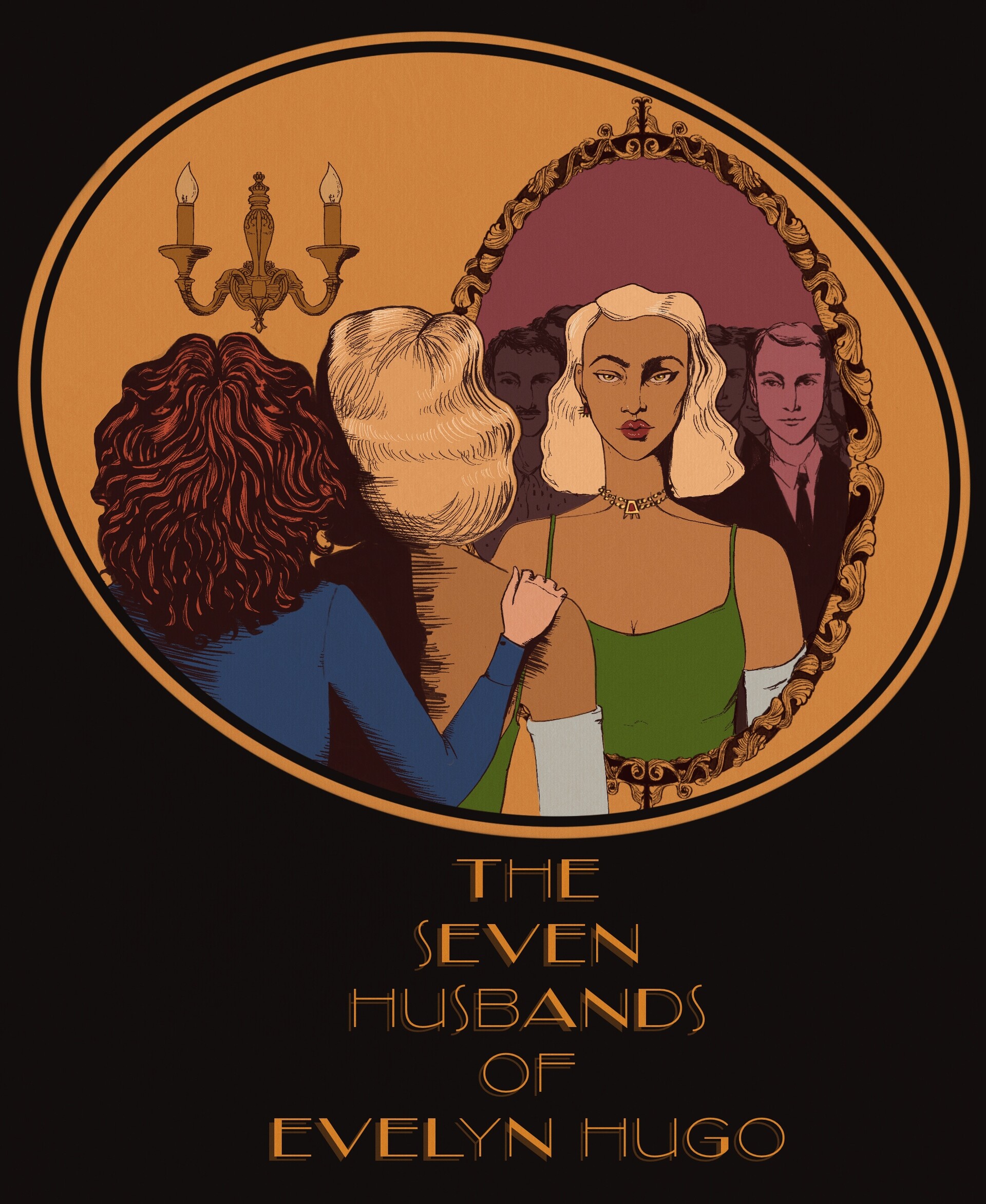 Seven Husbands of Evelyn Hugo' fanart cover