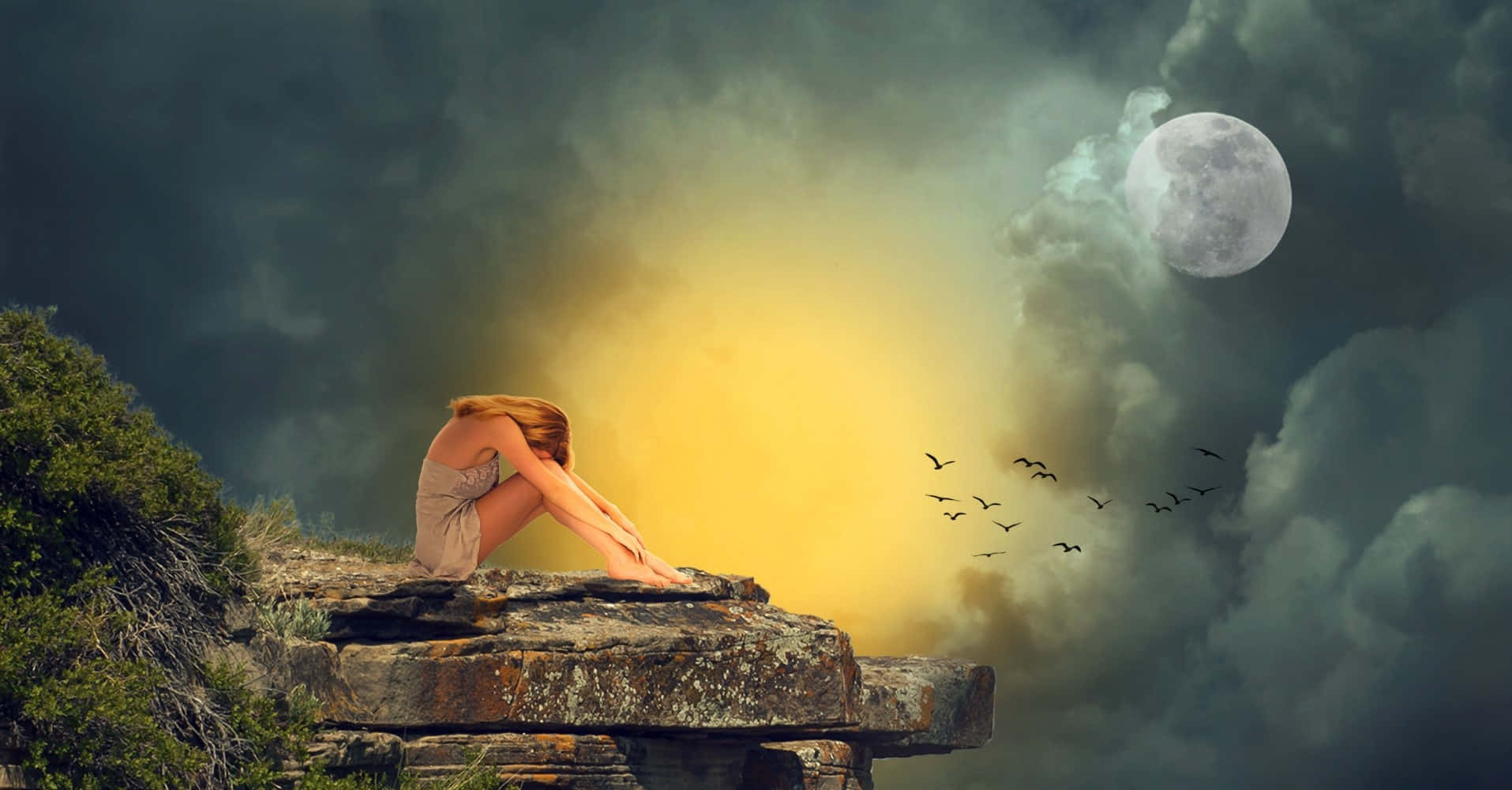 Sad Woman Fantasy Wallpaper