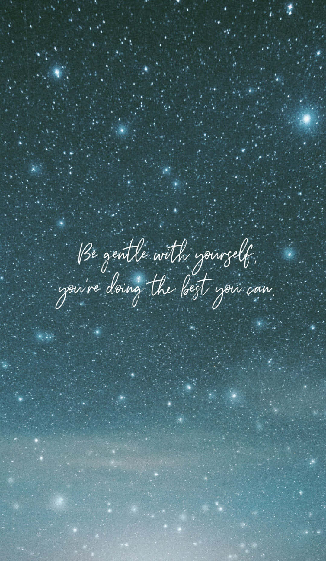Starry Inspirational Quote Wallpaper