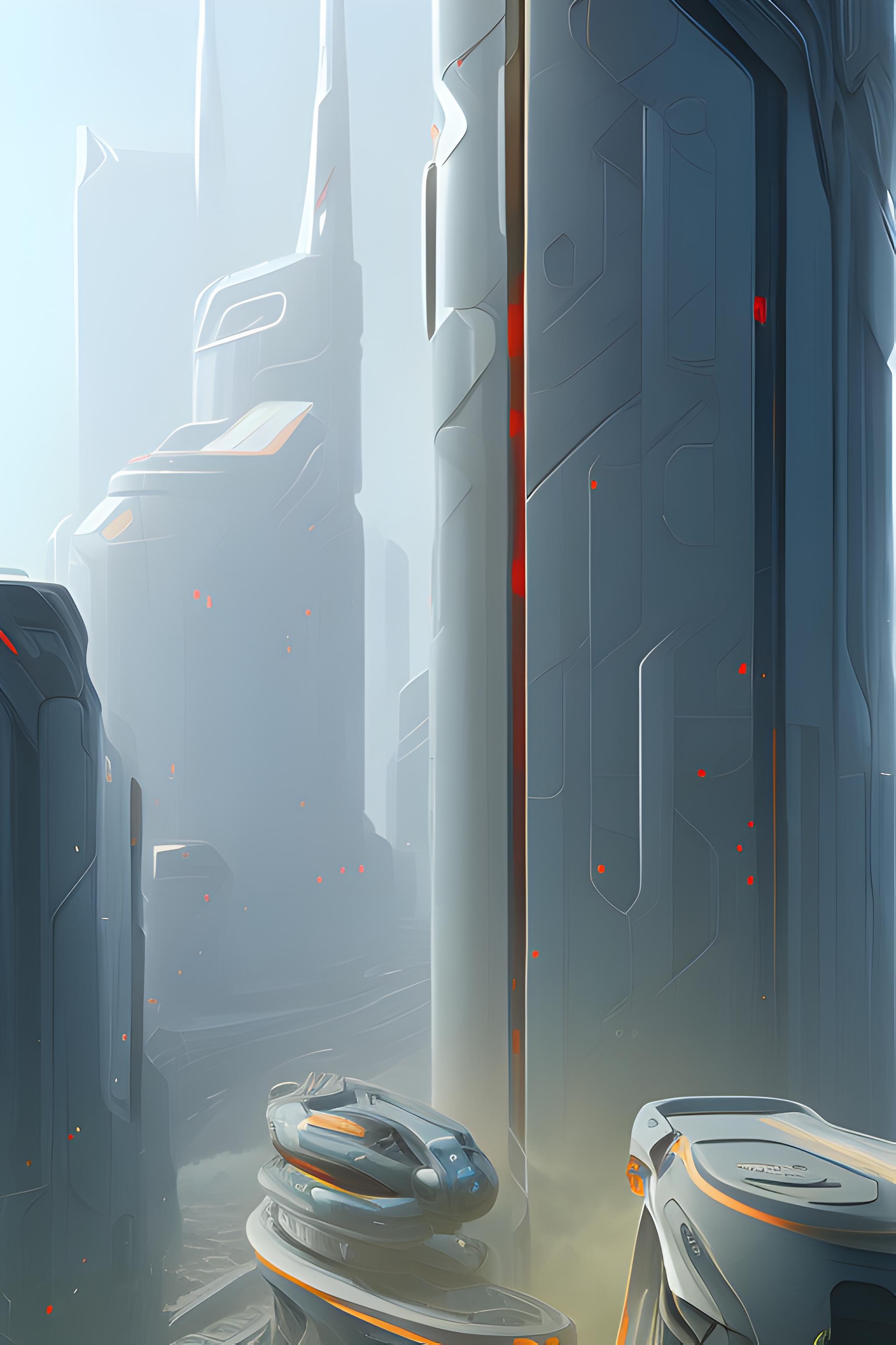 Futurist city Olly moss style