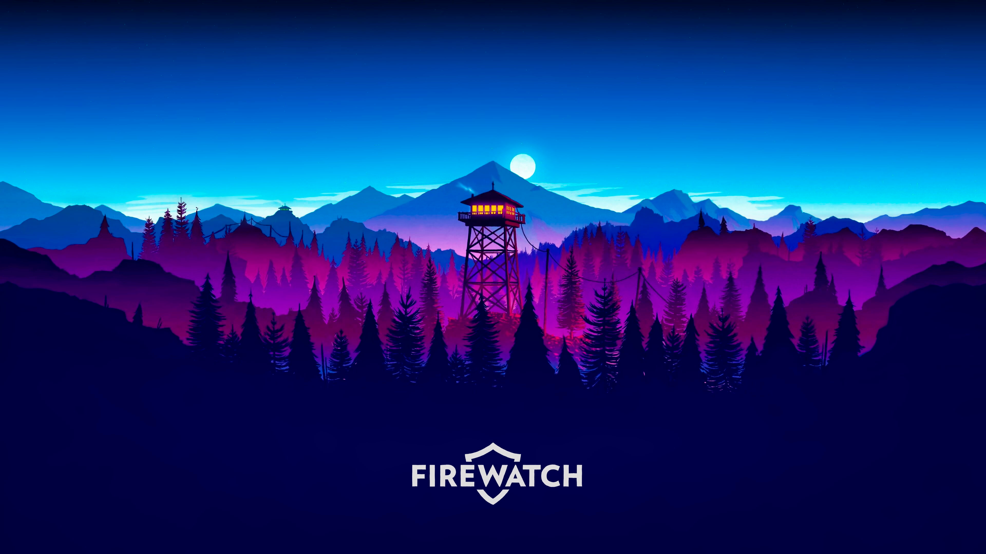 Wallpaper Olly Moss Firewatch