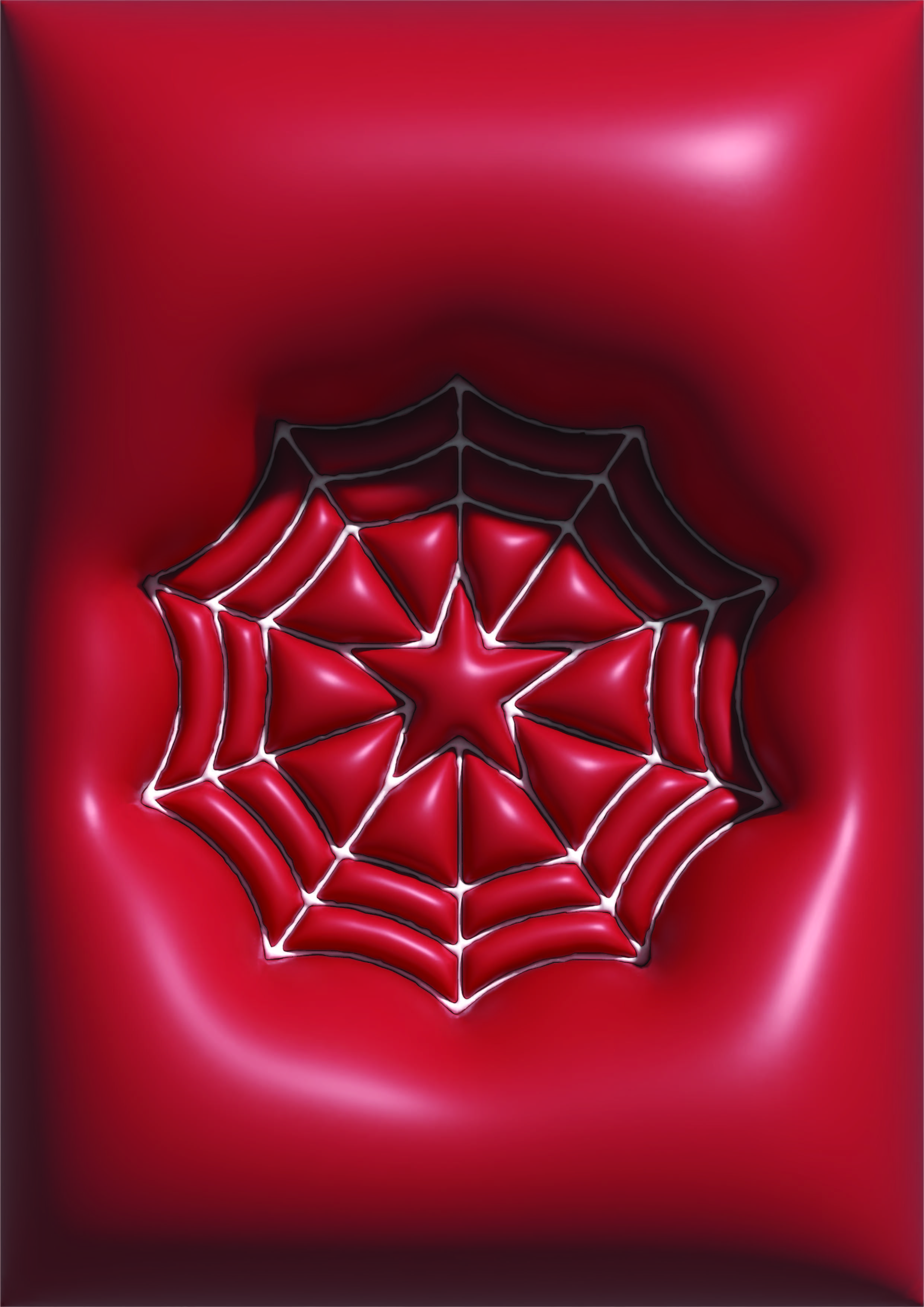 Spider Web Star 3D Bubble Wallpaper
