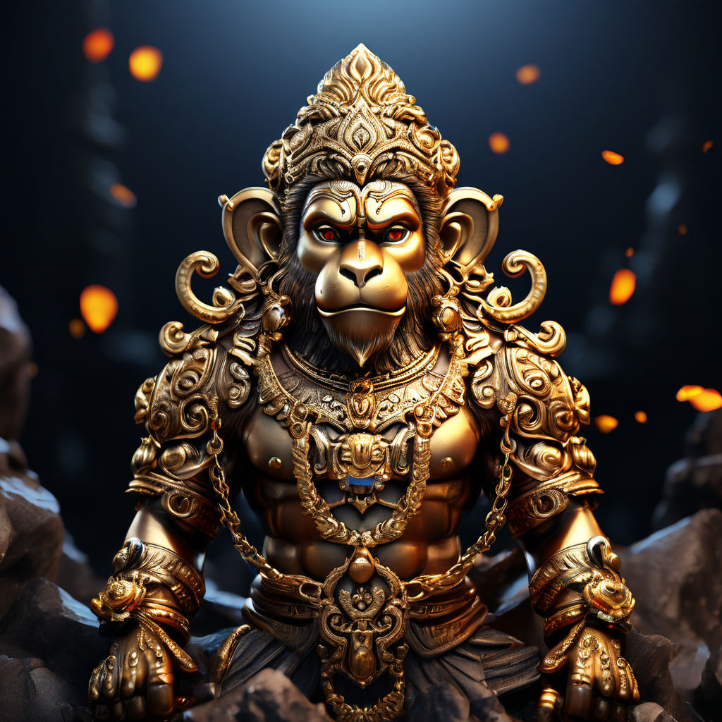 Make a Hanuman wallpaper vector black