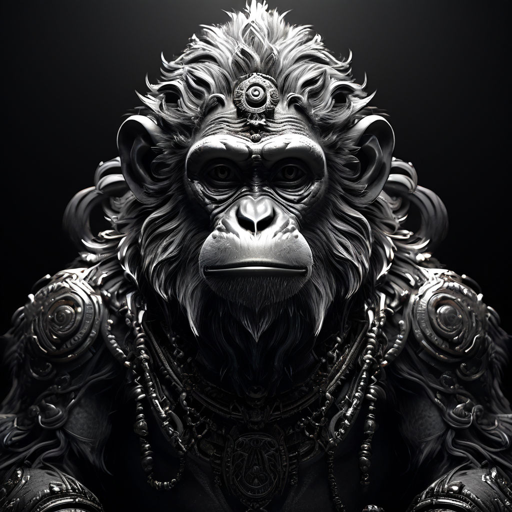 Make a Hanuman wallpaper vector black