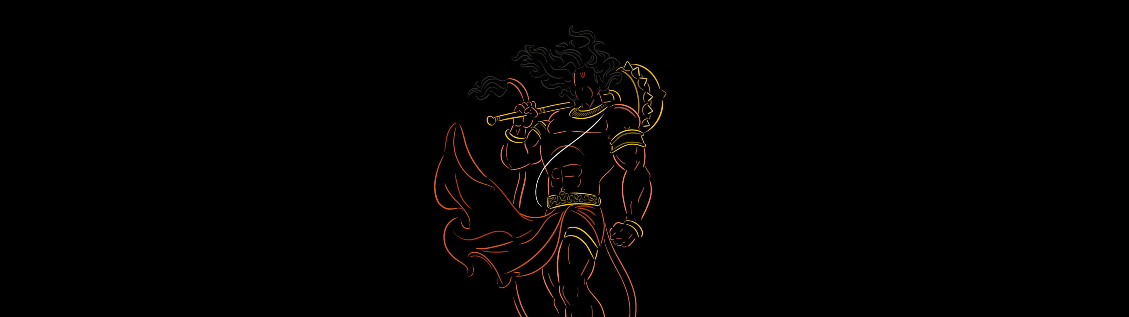 Bajrangbali Wallpaper 4K, Minimalist