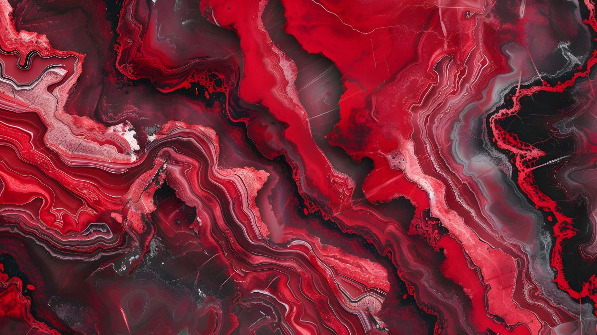 Scarlet Red Marble Texture Wallpaper