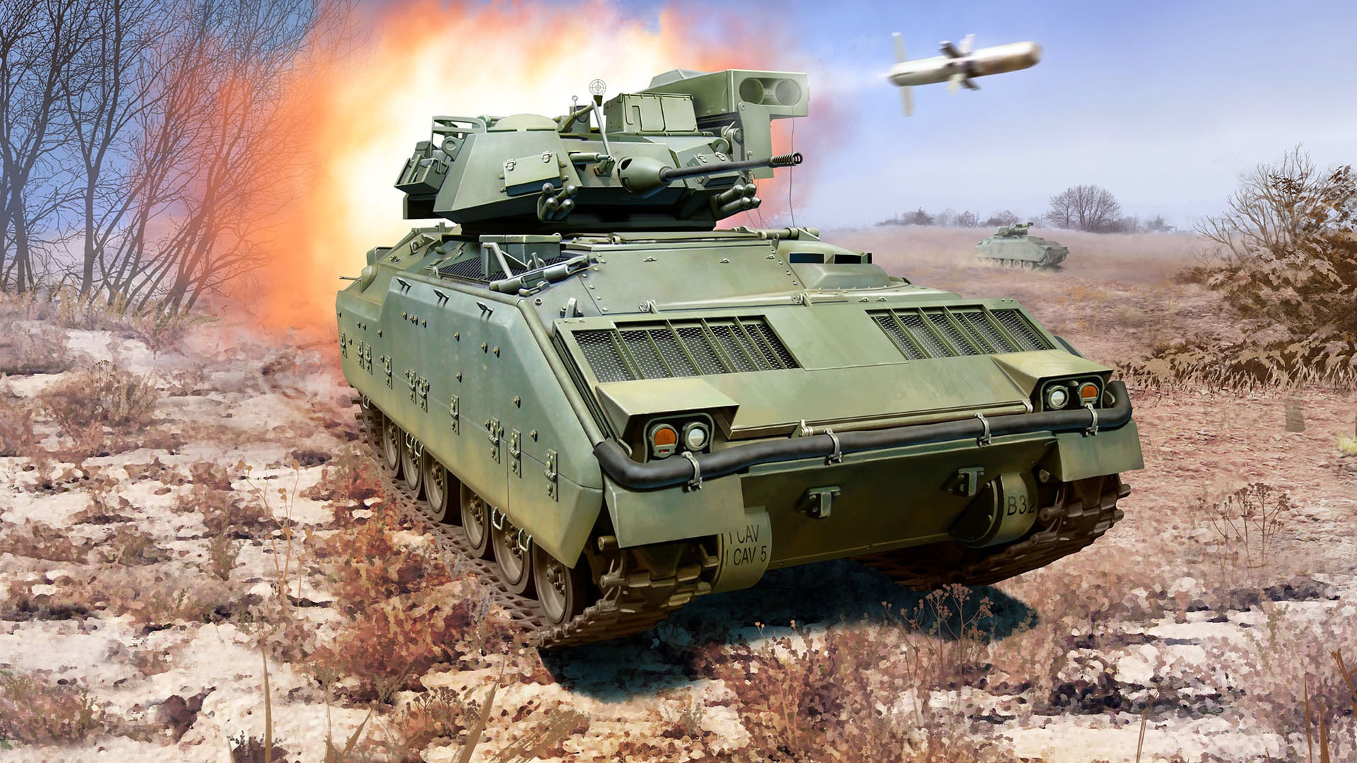 Wallpaper USA, Bradley, Infantry Fighting Vehicle, M2 M3 For Mobile And Desktop, Section оружие, Resolution 1920x1080