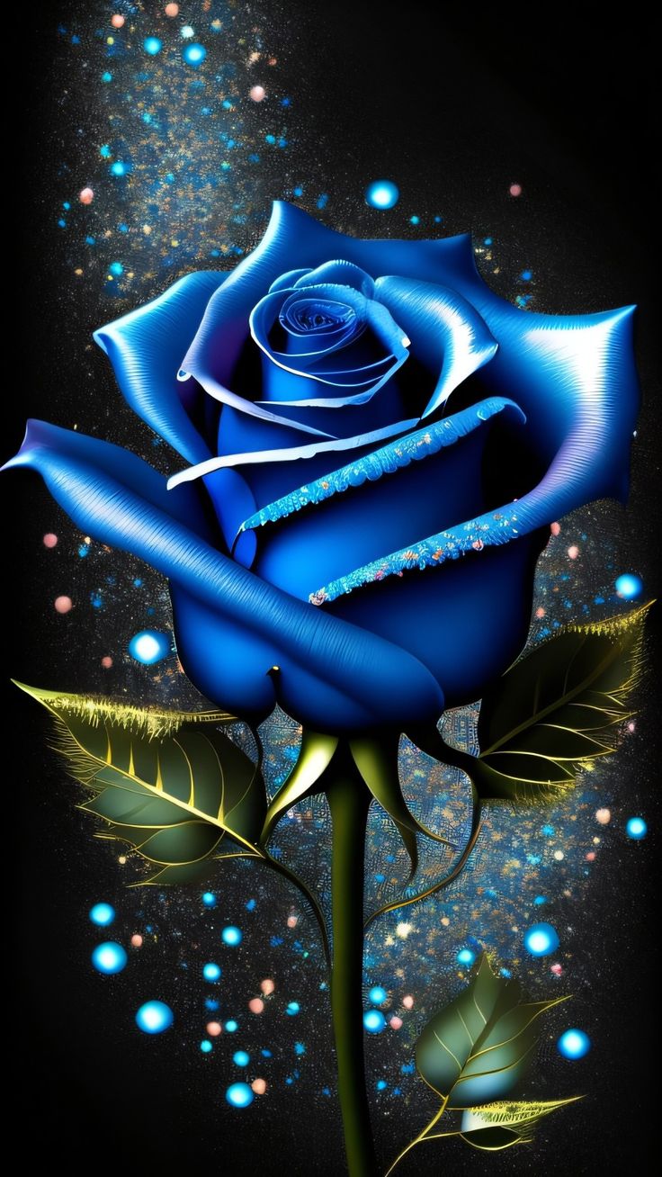 Blue Rose Phone Wallpaper