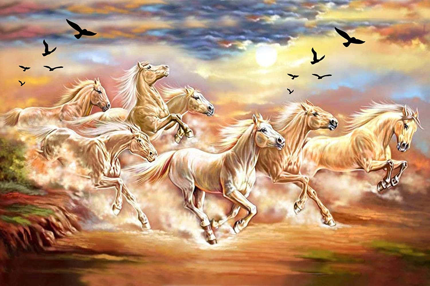 7 Horses Wallpaper
