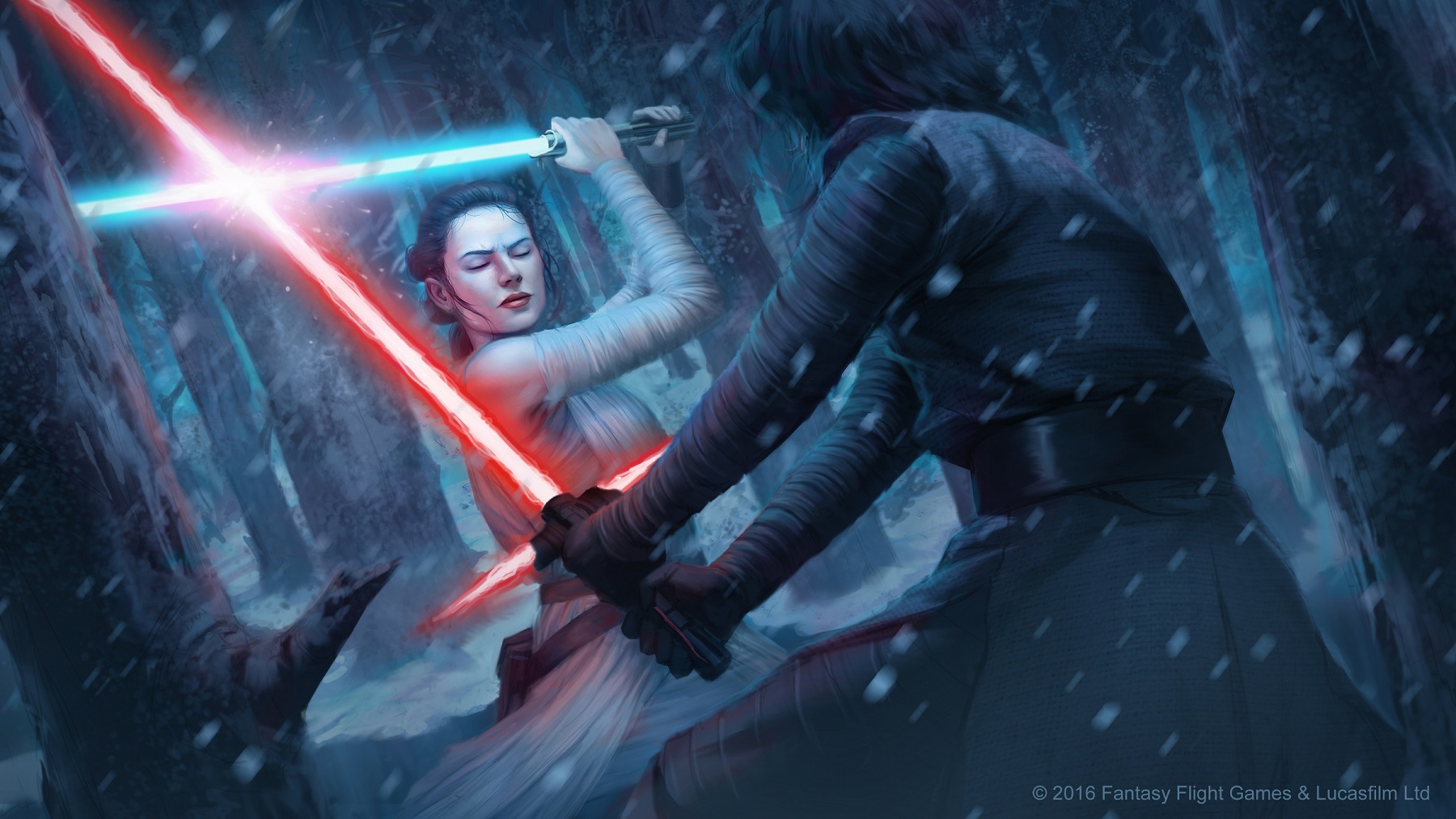 Jedi vs. Sith Duel HD Wallpaper