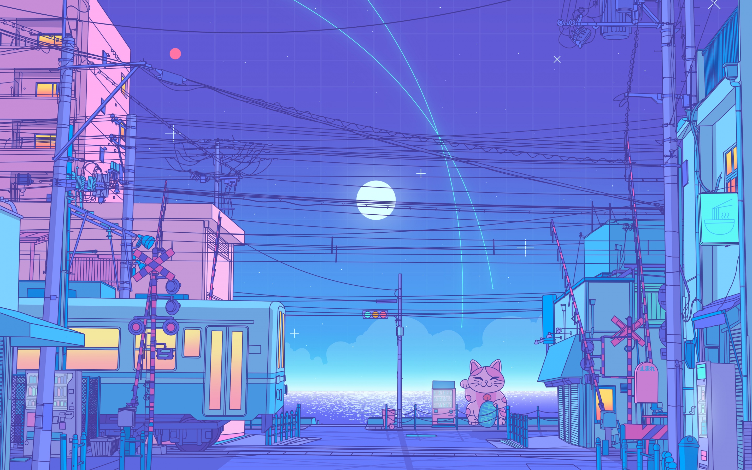 Lofi Wallpaper 4K, Japanese, Synthwave, Vaporwave