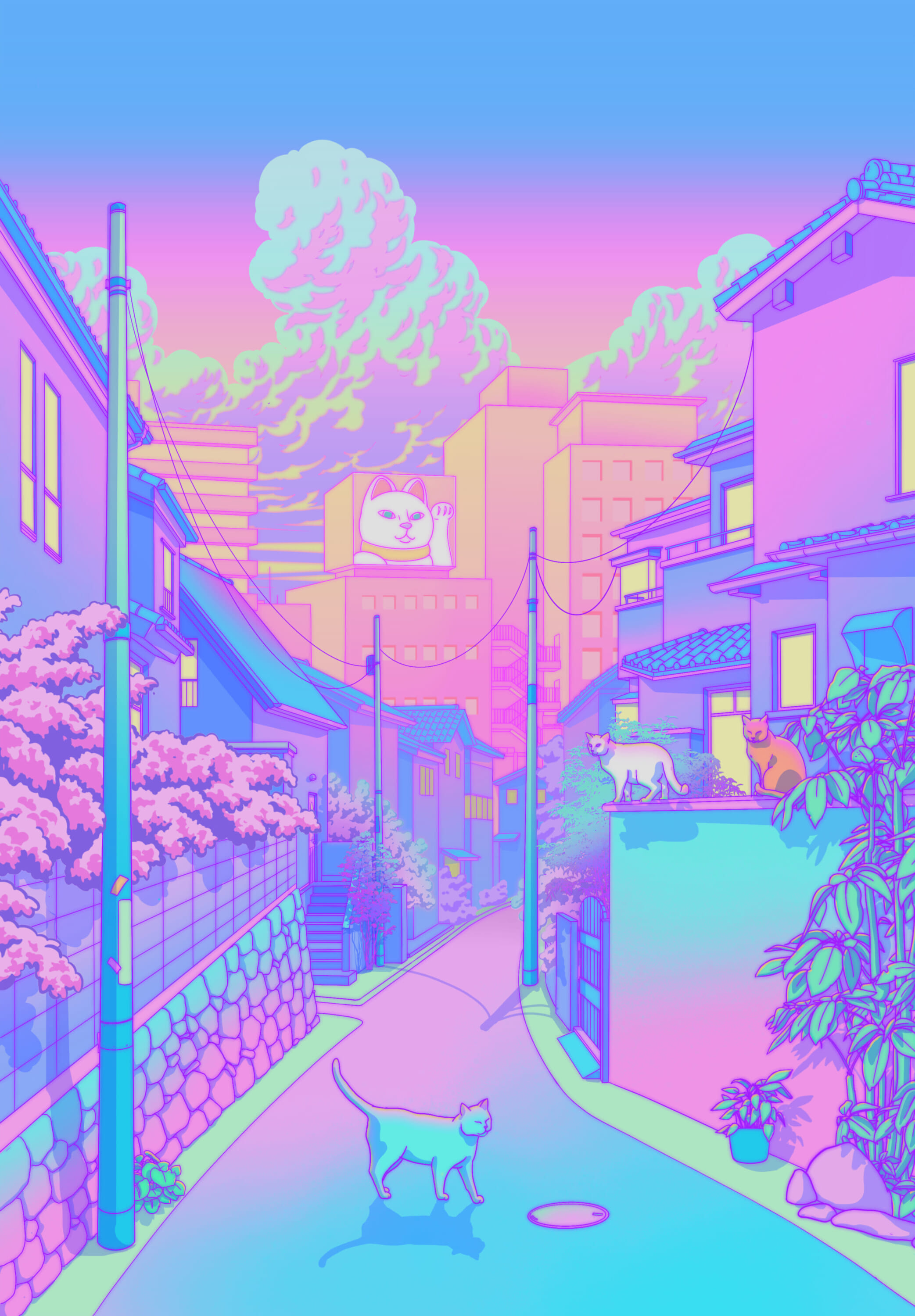 Daydreams Depict a Quiet Pastel Japan