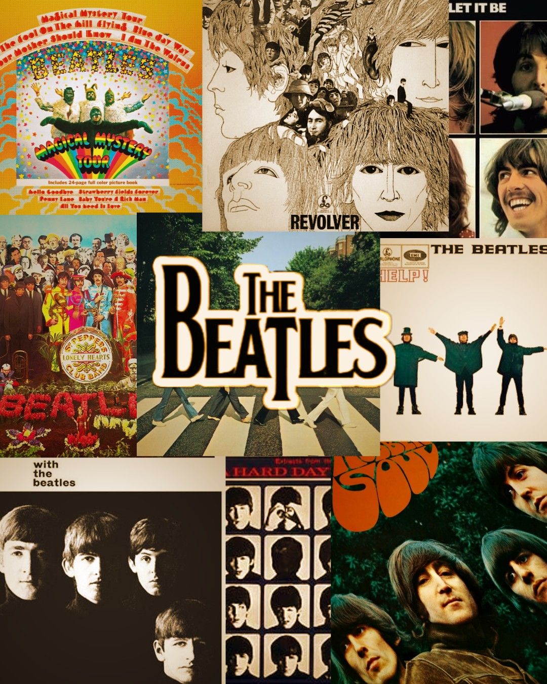 Beatles wallpaper collage
