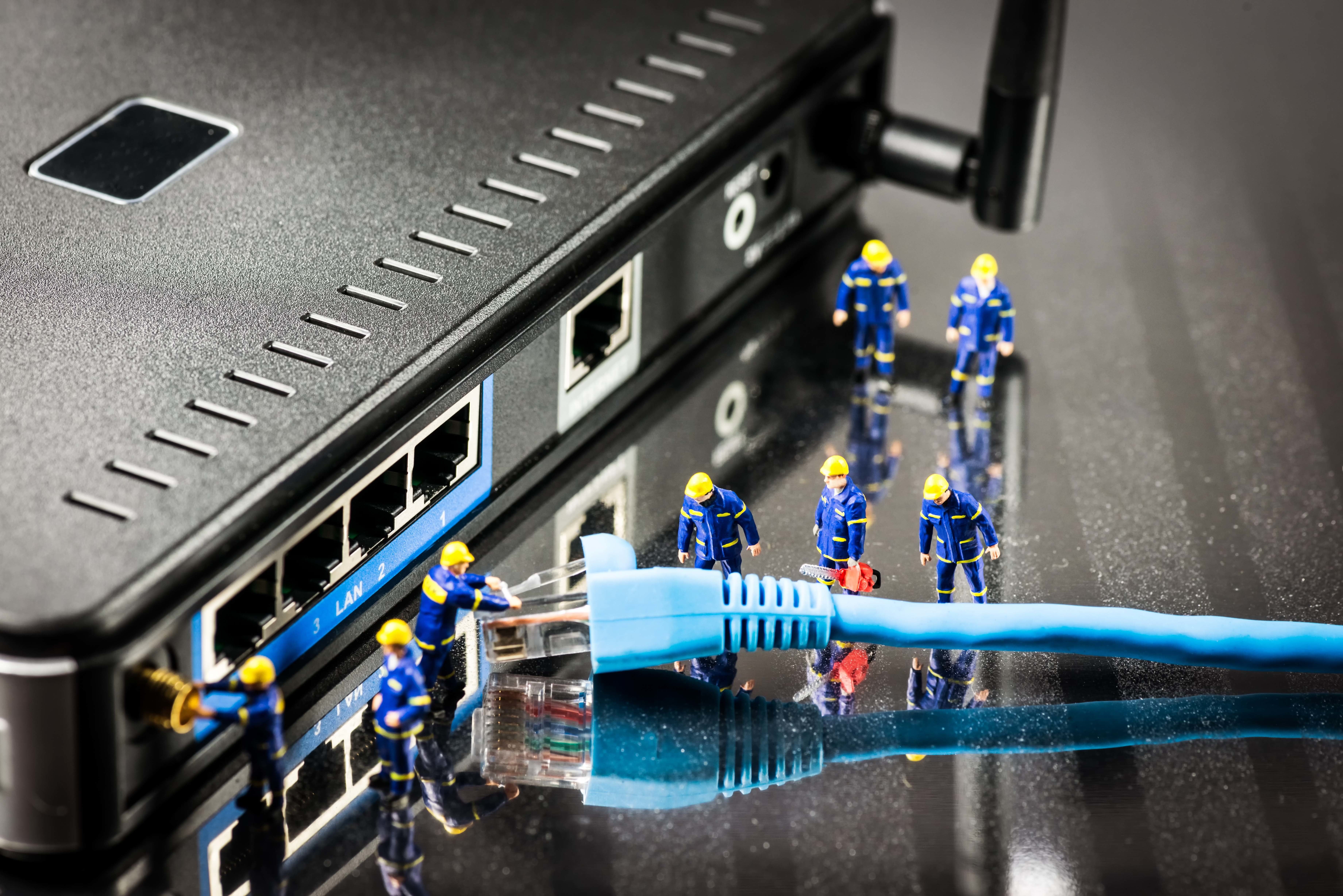 HD wallpaper: blue ethernet cable