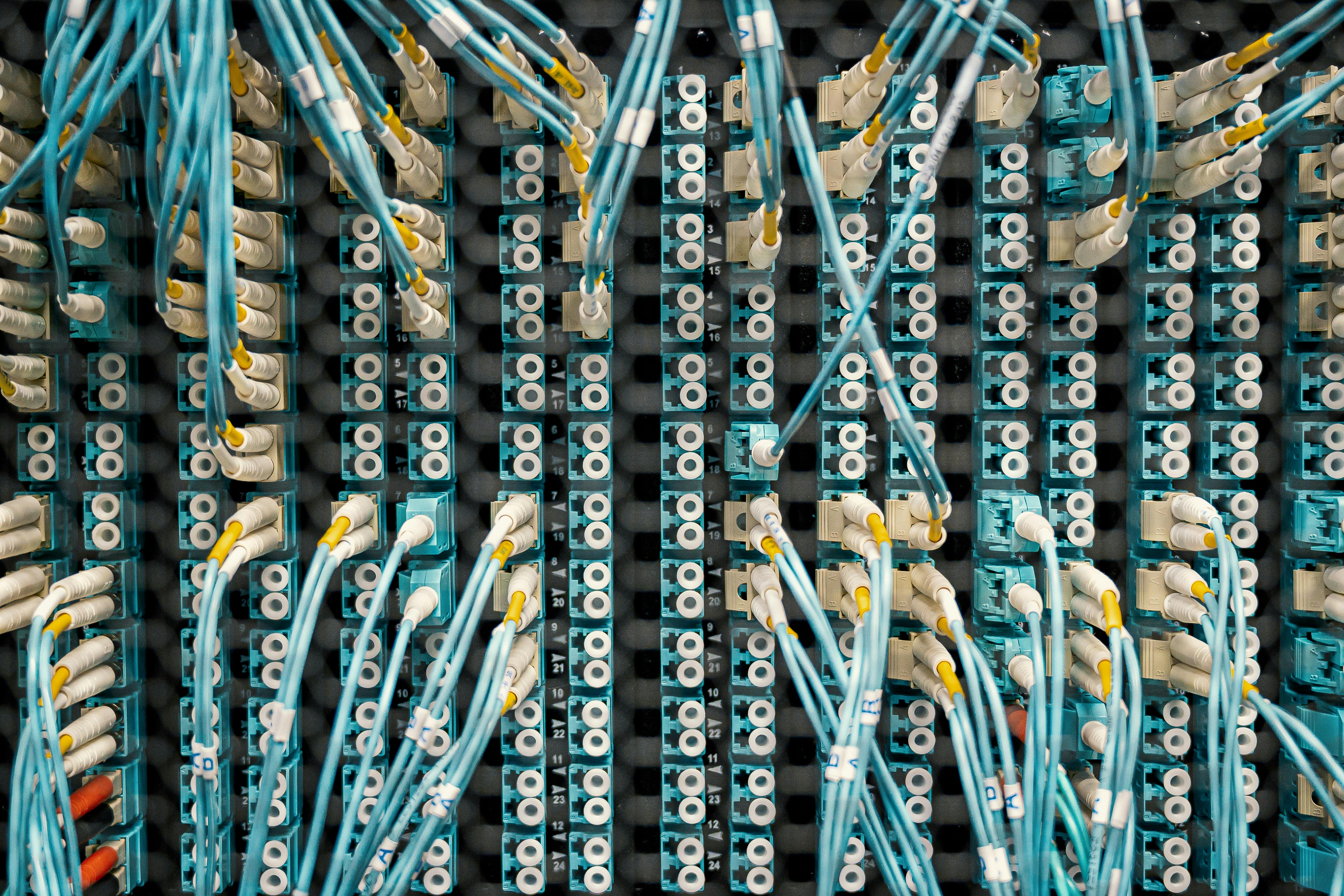 Cables Connected to Ethernet Ports