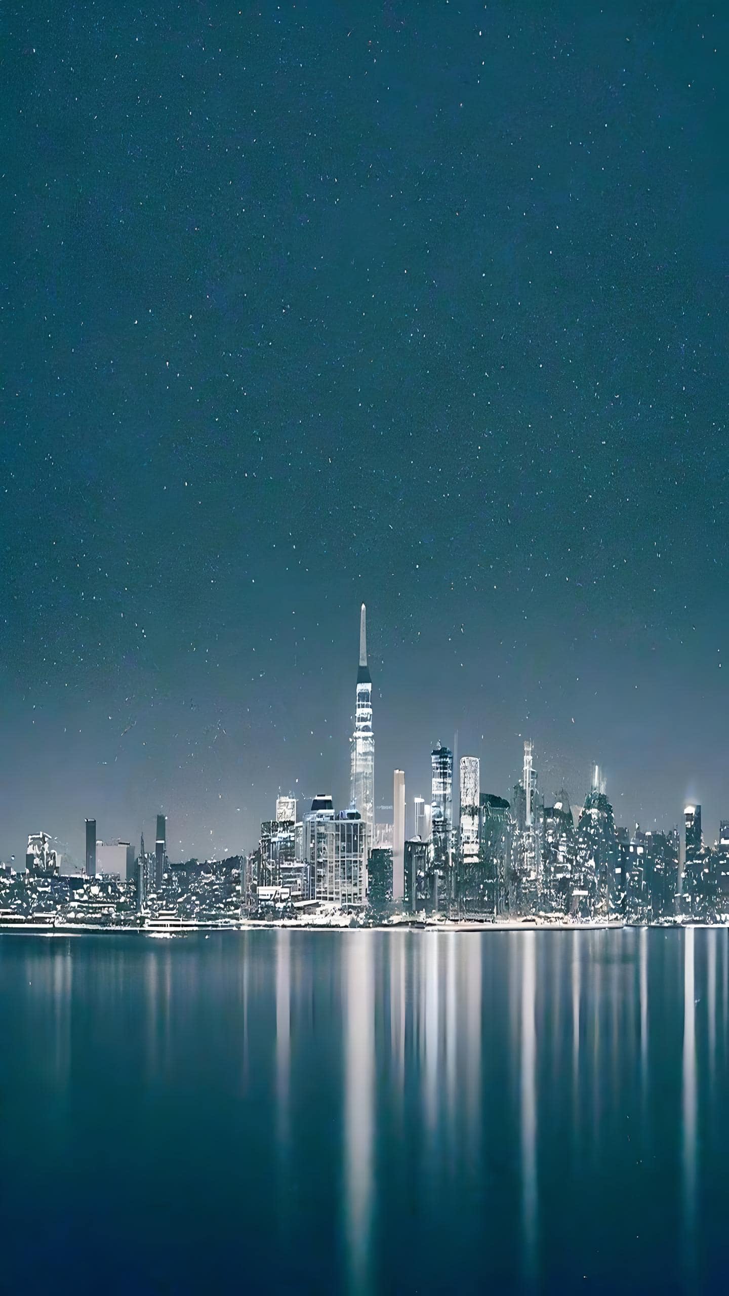 Samsung a55 wallpaper city sea sky star