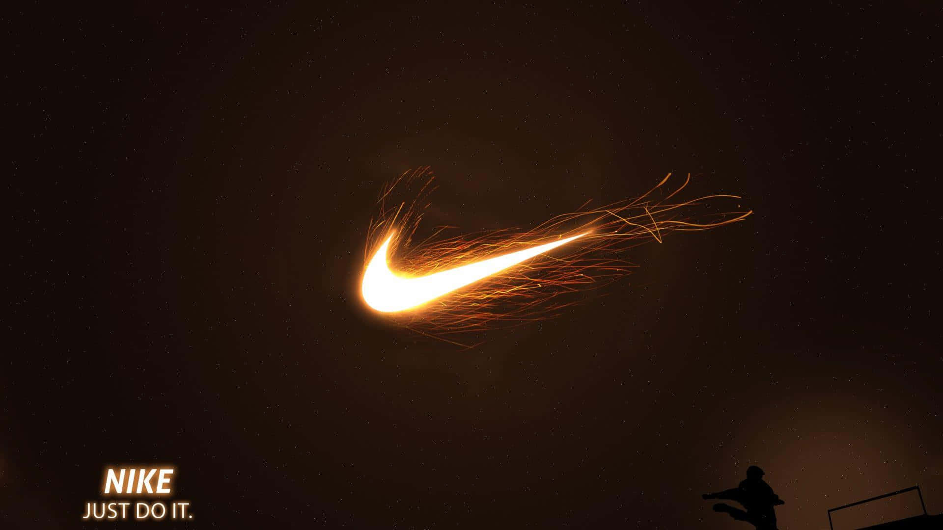 Download Nike Logo In The Dark With A