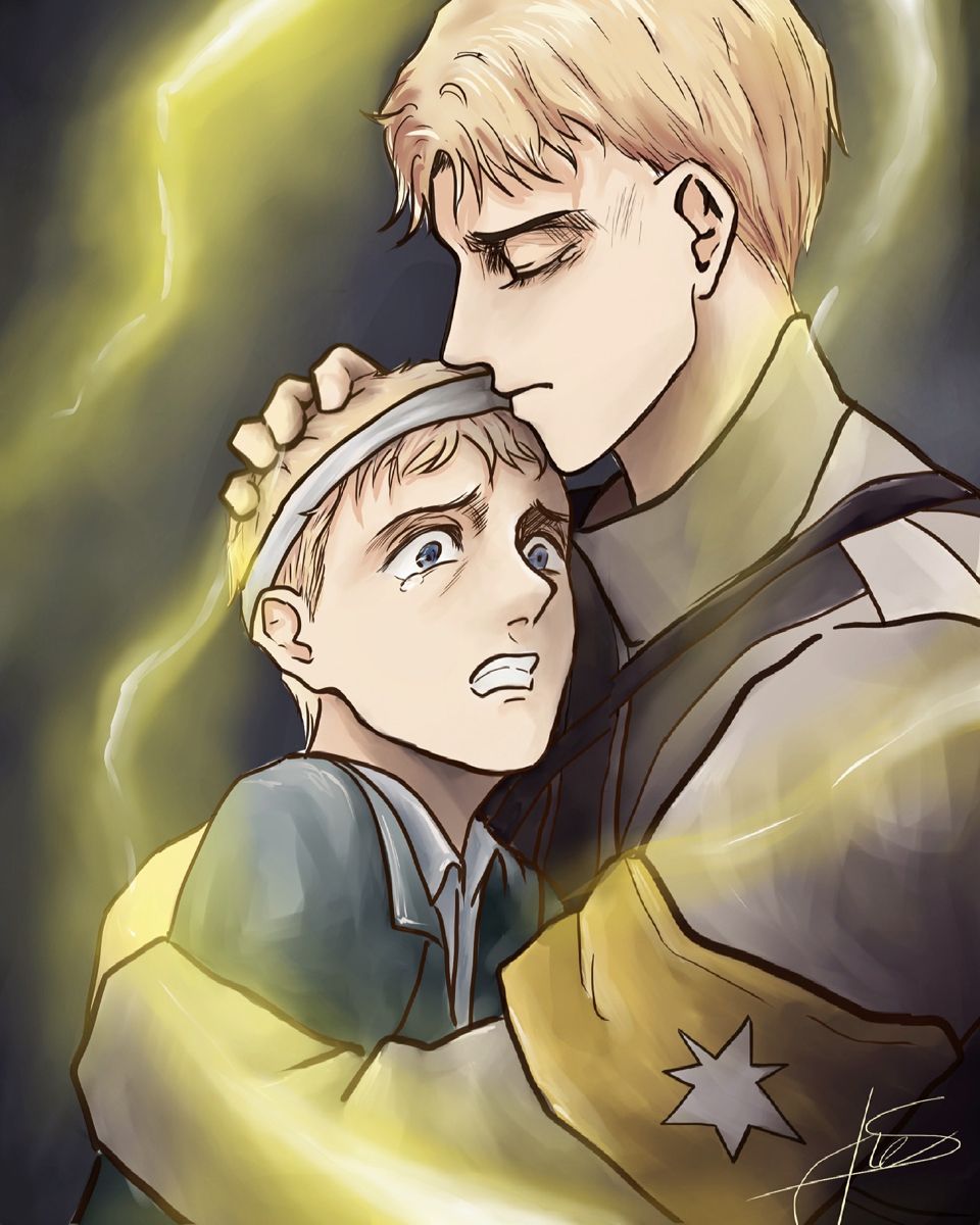 Colt hugging Falco Grice Fanart Aot