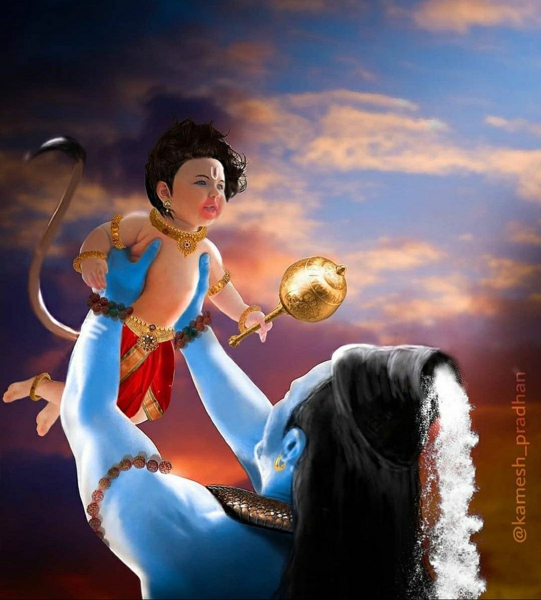 Lord hanuman wallpaper, Shiva parvati