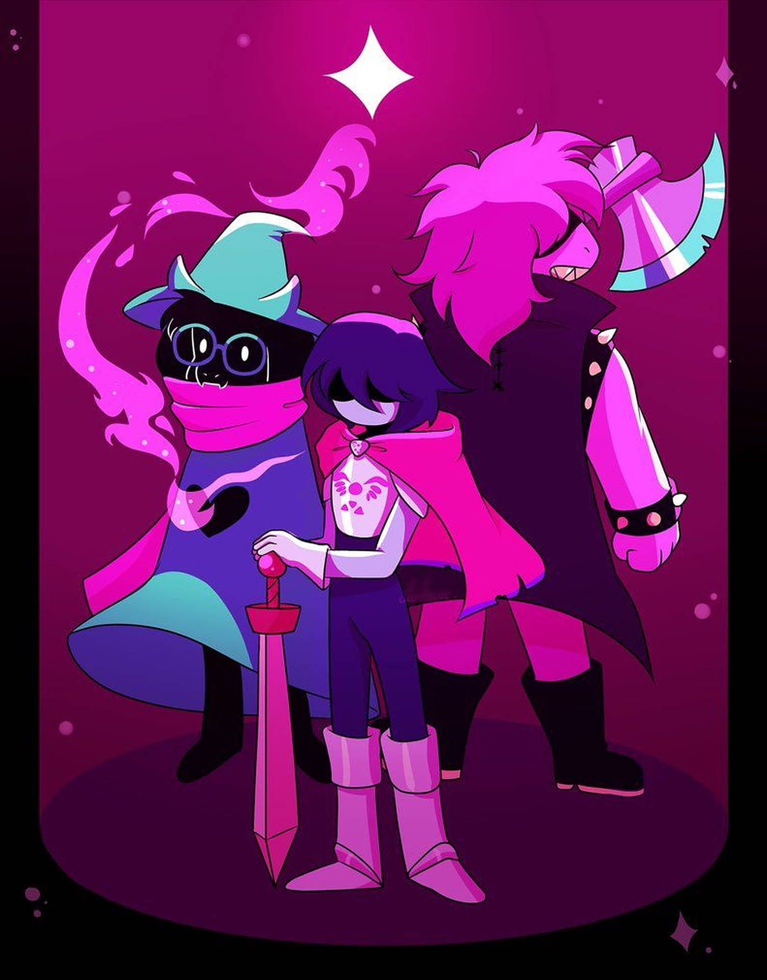 Ralsei Kris and Susie Wallpaper