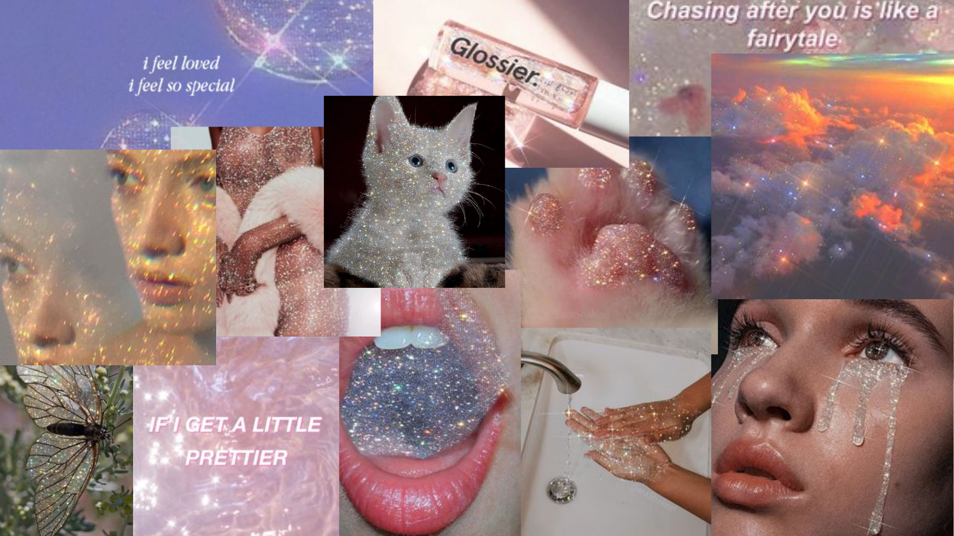 wallpaper glitter aesthetic