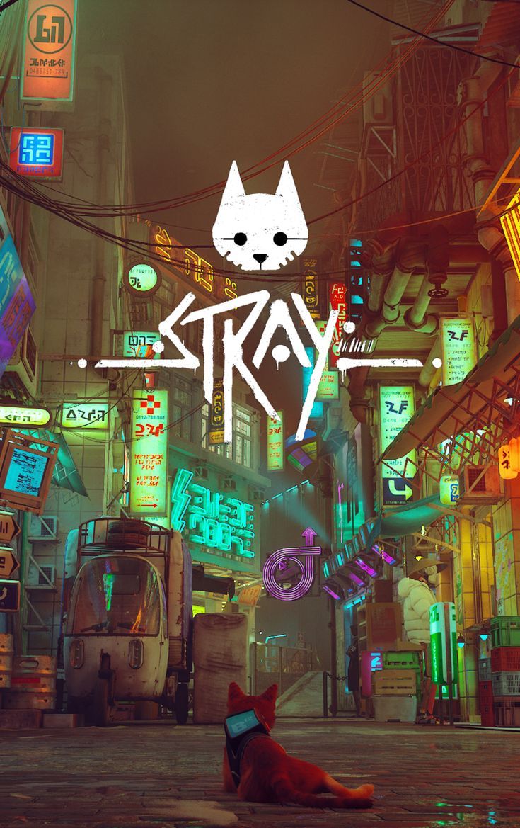 Video Game Stray Phone Wallpaper. Gaming wallpaper, Kitty games, Game art