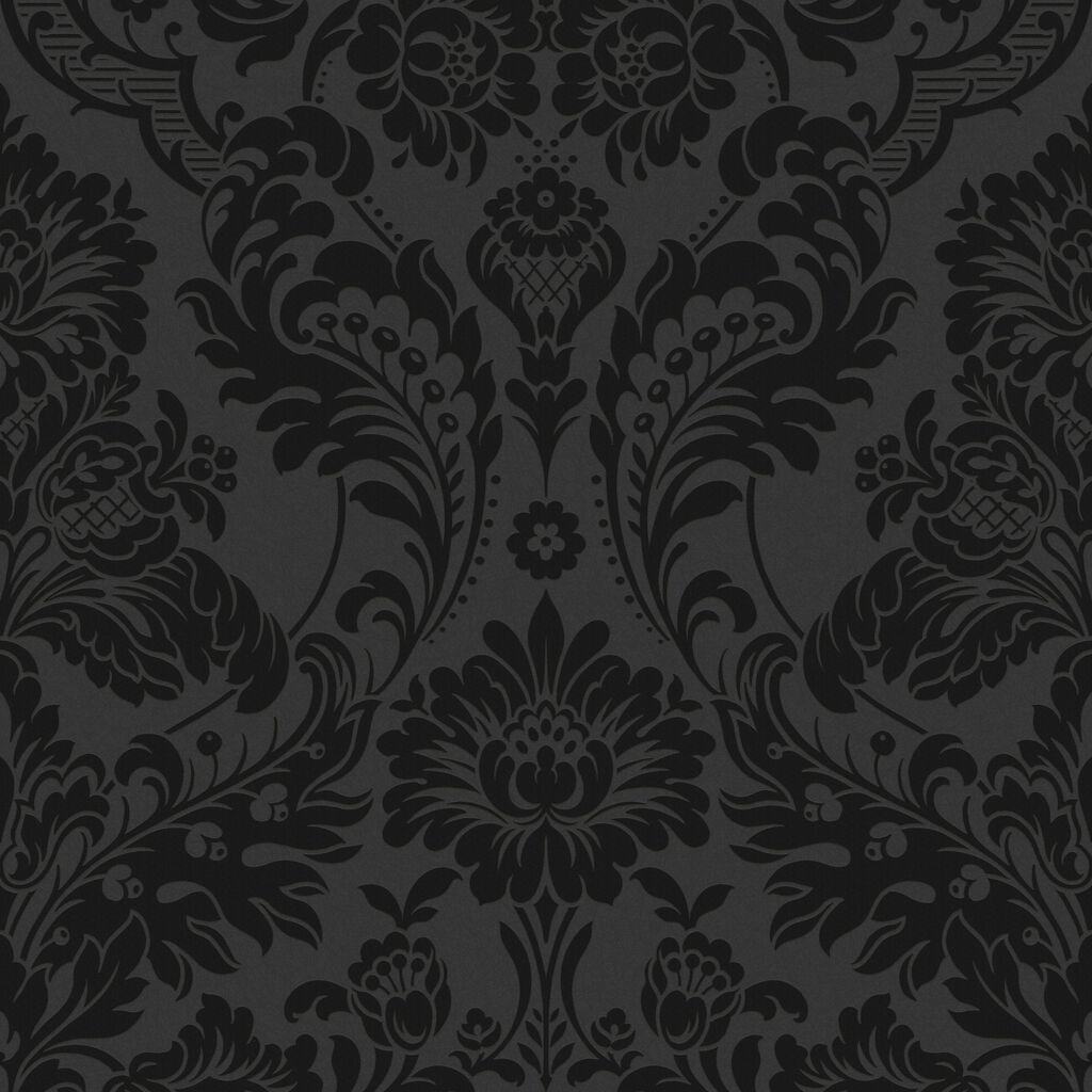 GOTHIC DAMASK FLOCK WALLPAPERéco & Co