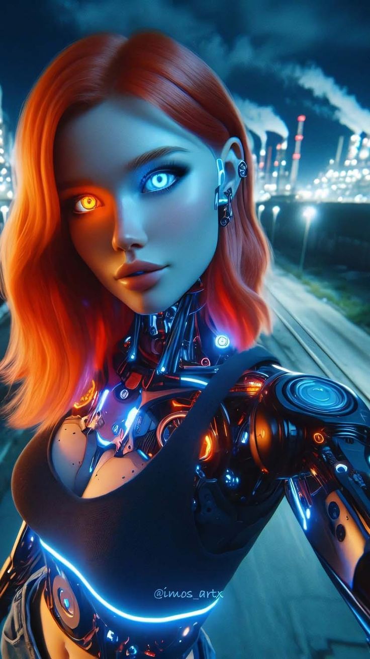 Techno Girl iPhone Wallpaper HD