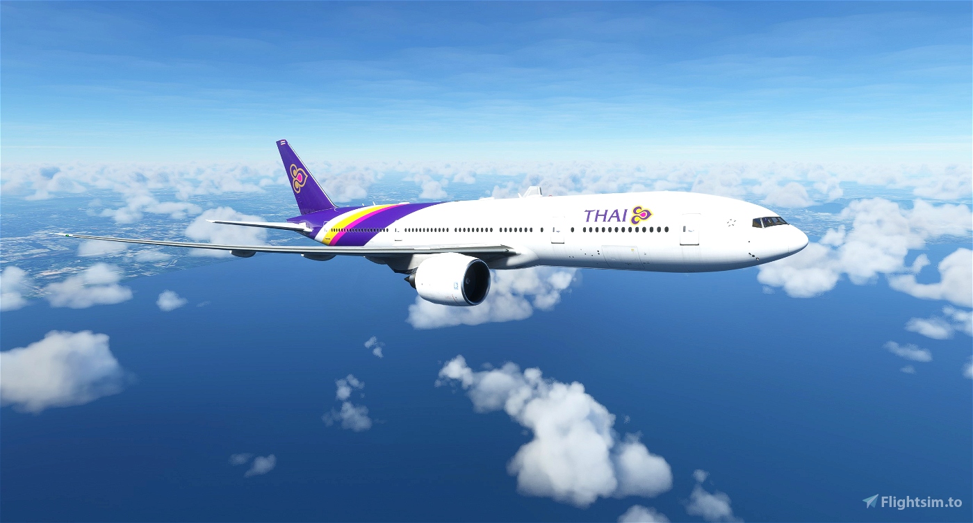 Boeing 777 300ER Thai Airways 4K 8K