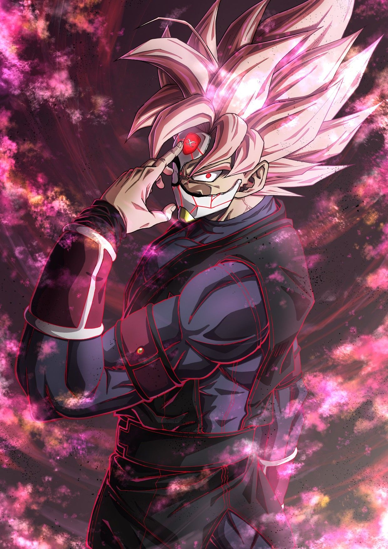 Goku Black ssj Rose Crimson Masked Saiyan
