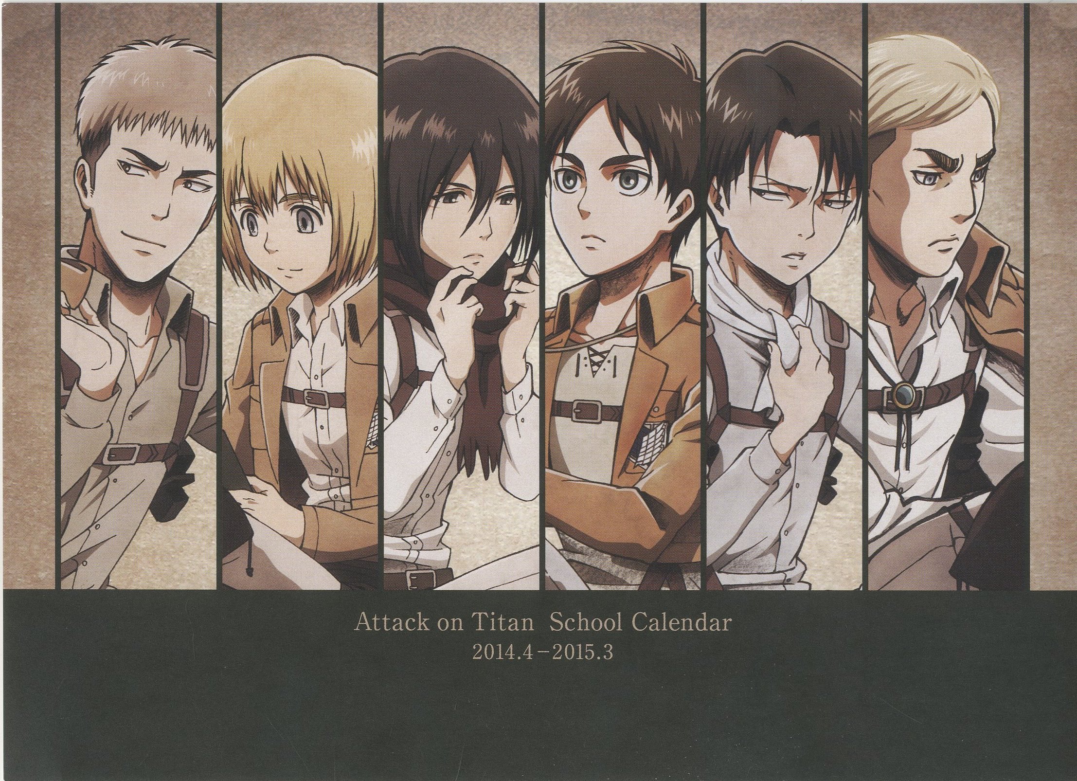 Wallpaper Shingeki no Kyojin, Eren Jaeger, Mikasa Ackerman, Annie Leonhardt, Armin Arlert for mobile and desktop, section прочее, resolution 2214x1605