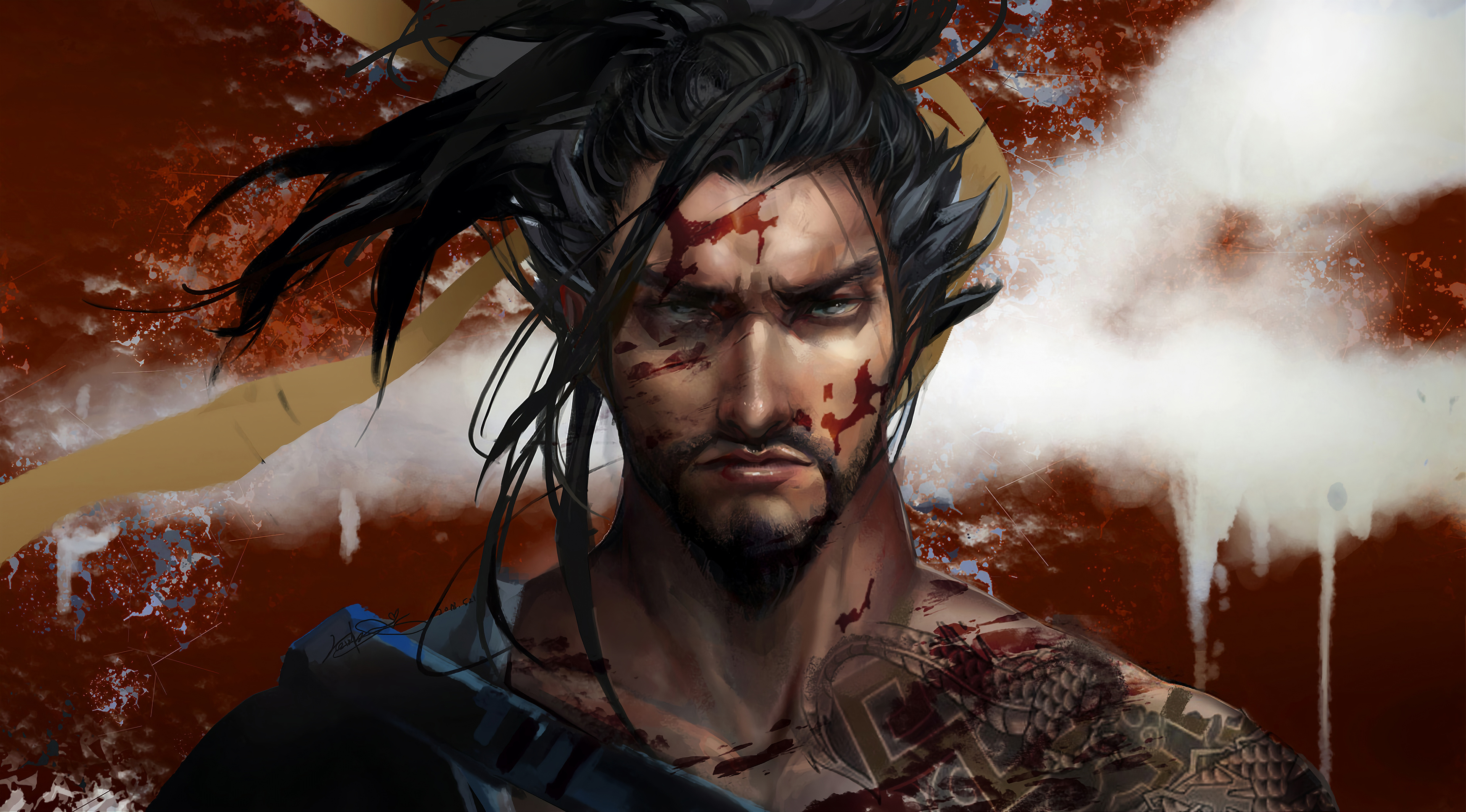 Hanzo Overwatch Art 4k Wallpaper, HD