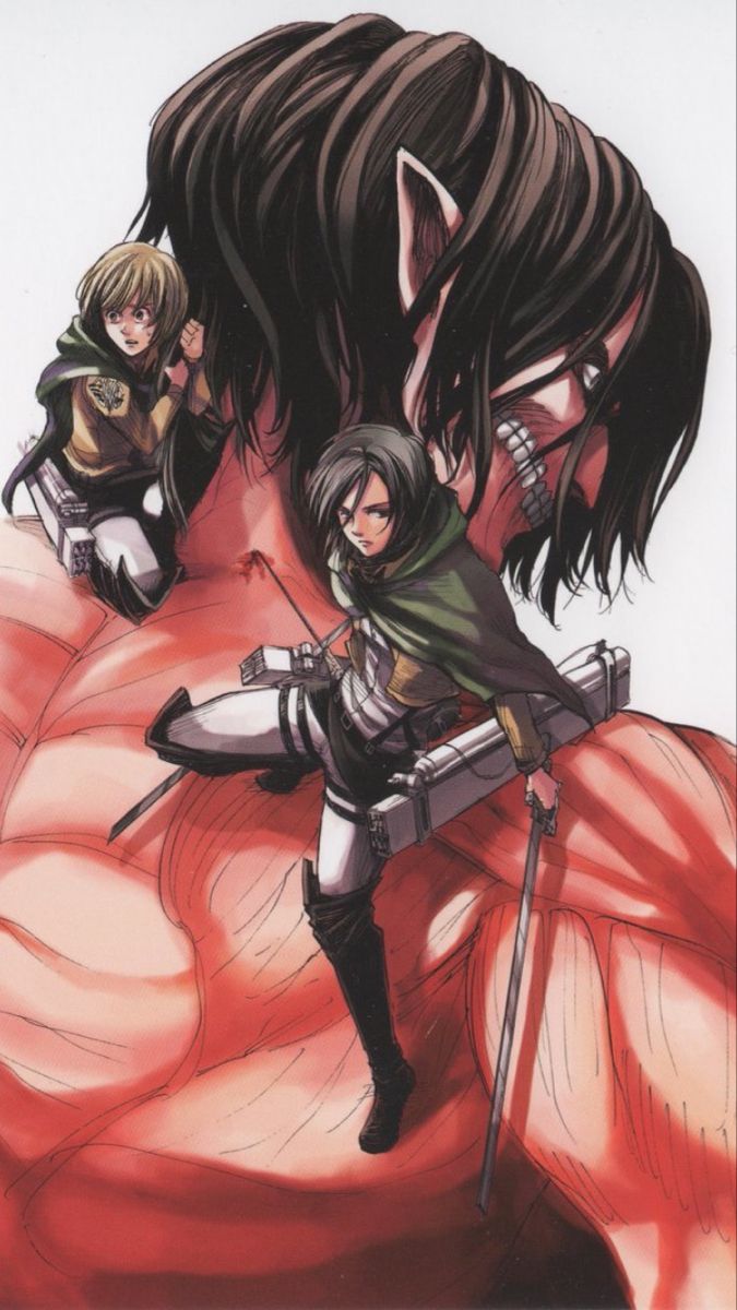 Eren Mikasa Armin wallpaper