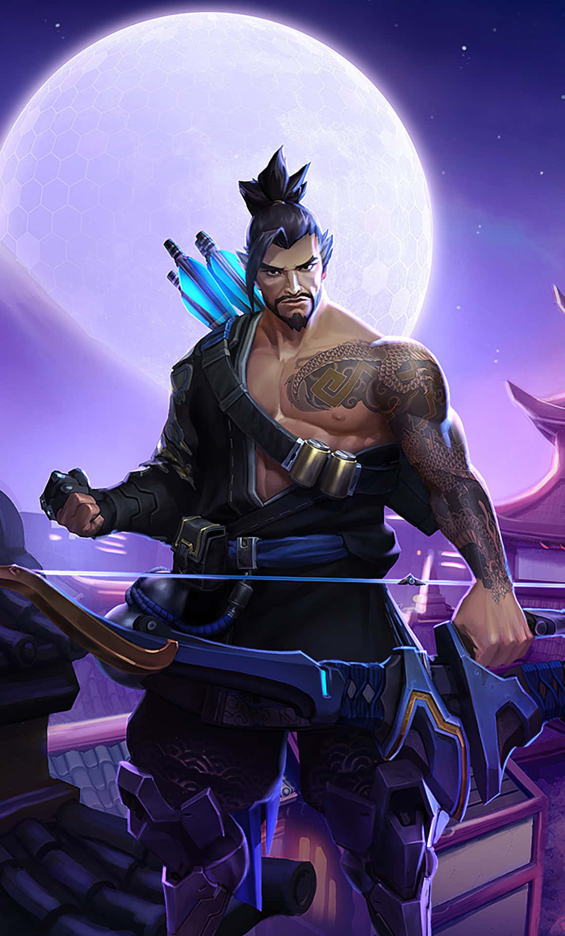 Overwatch Hanzo in Action Wallpaper