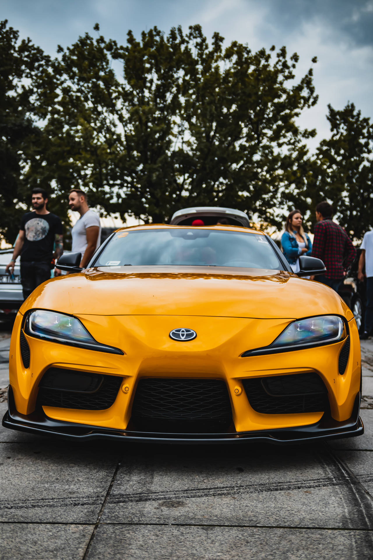 Download 4k Toyota Supra Yellow Sports