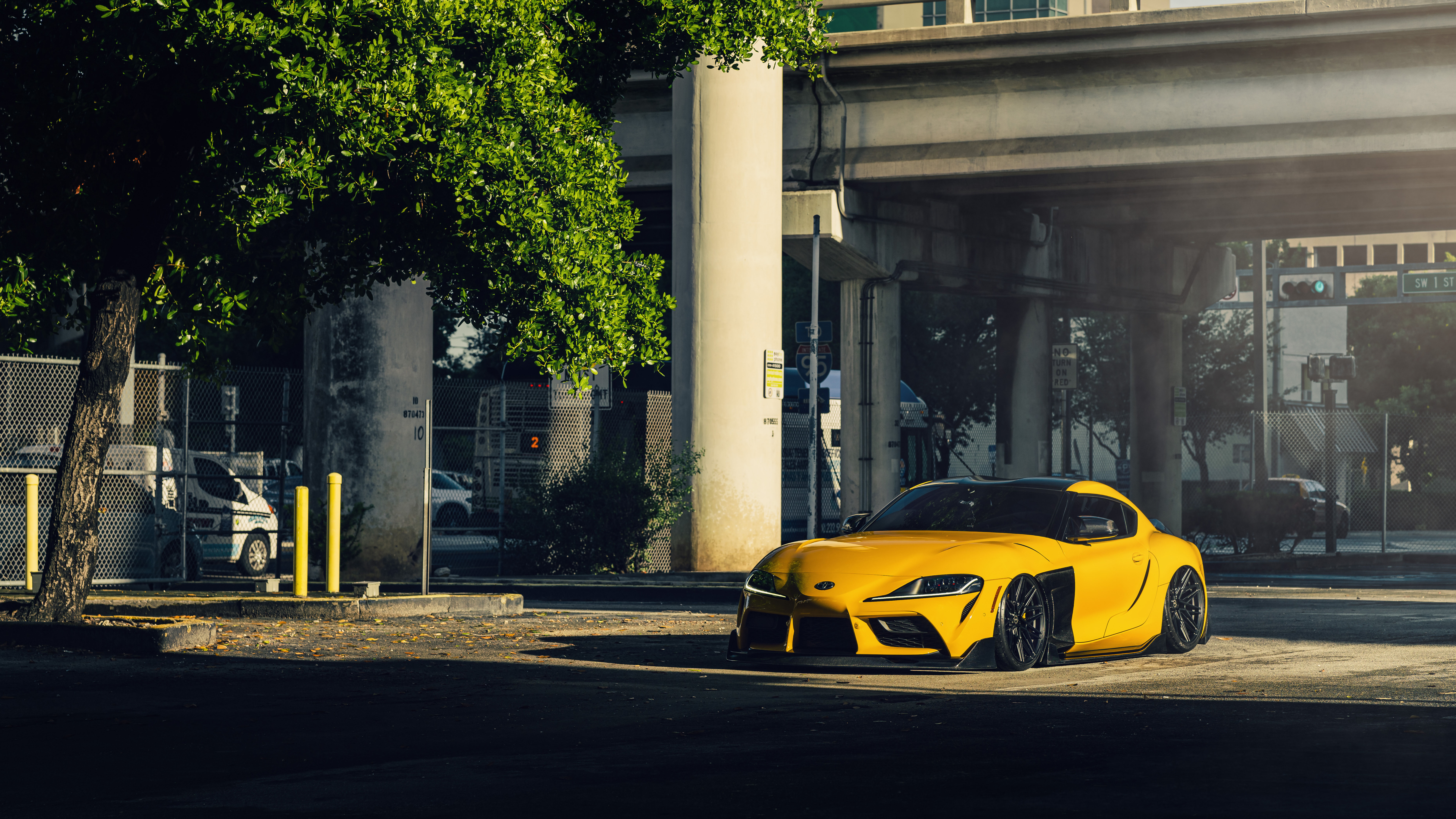 Toyota Supra DT Yellow Vossen