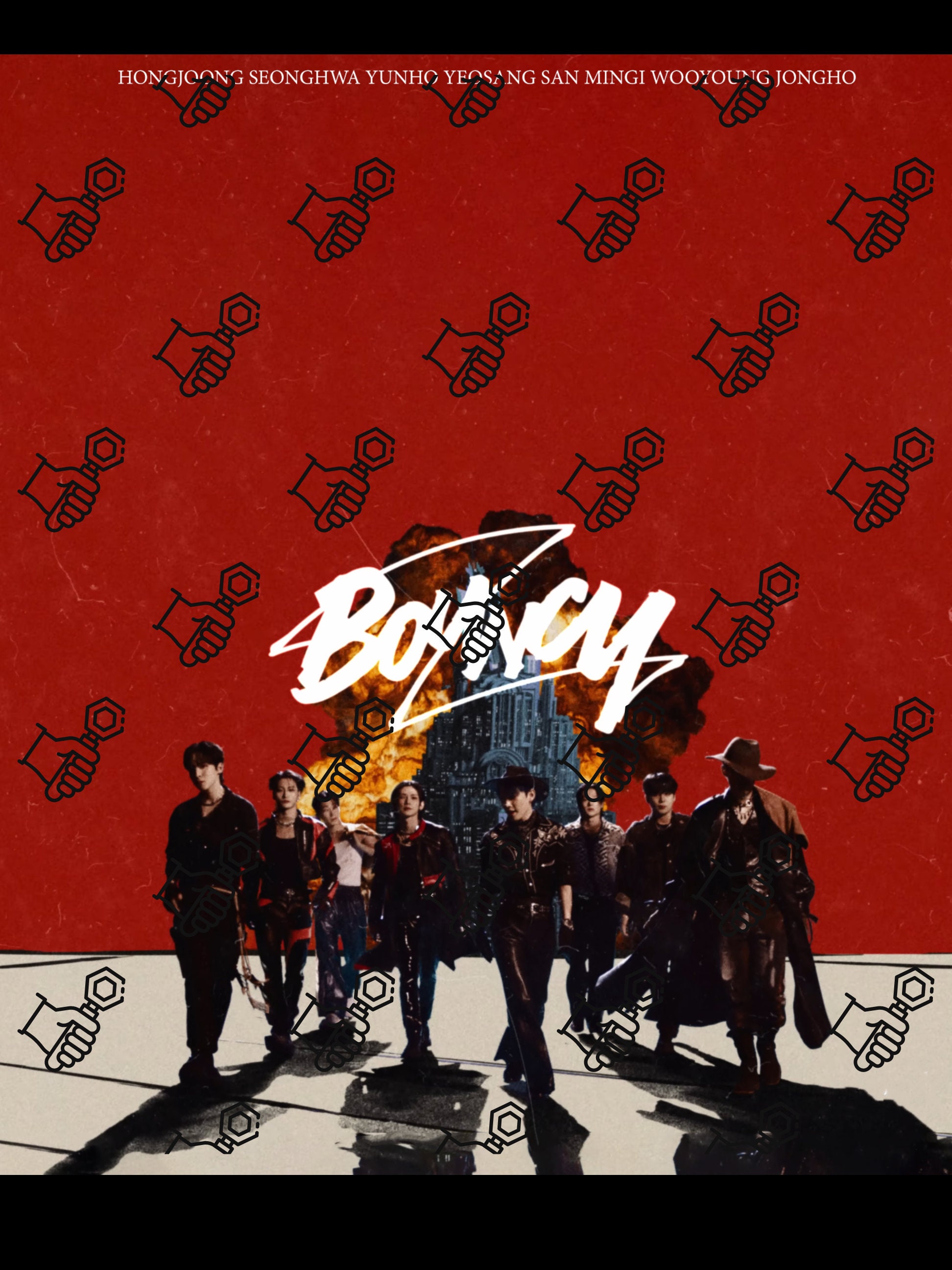 KPOP ATEEZ BOUNCY Wallpaper Movie