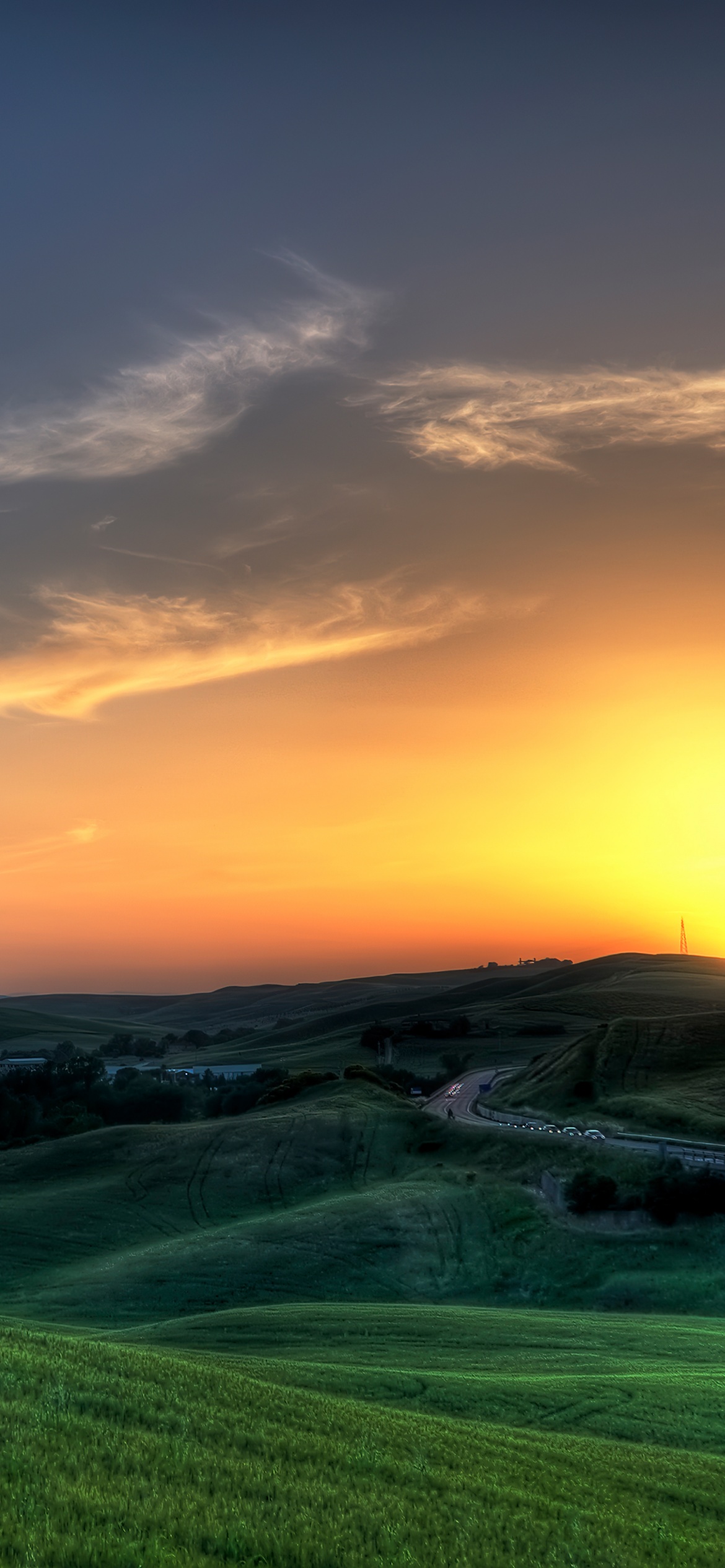 Tuscany Wallpaper 4K, Sunset, Landscape