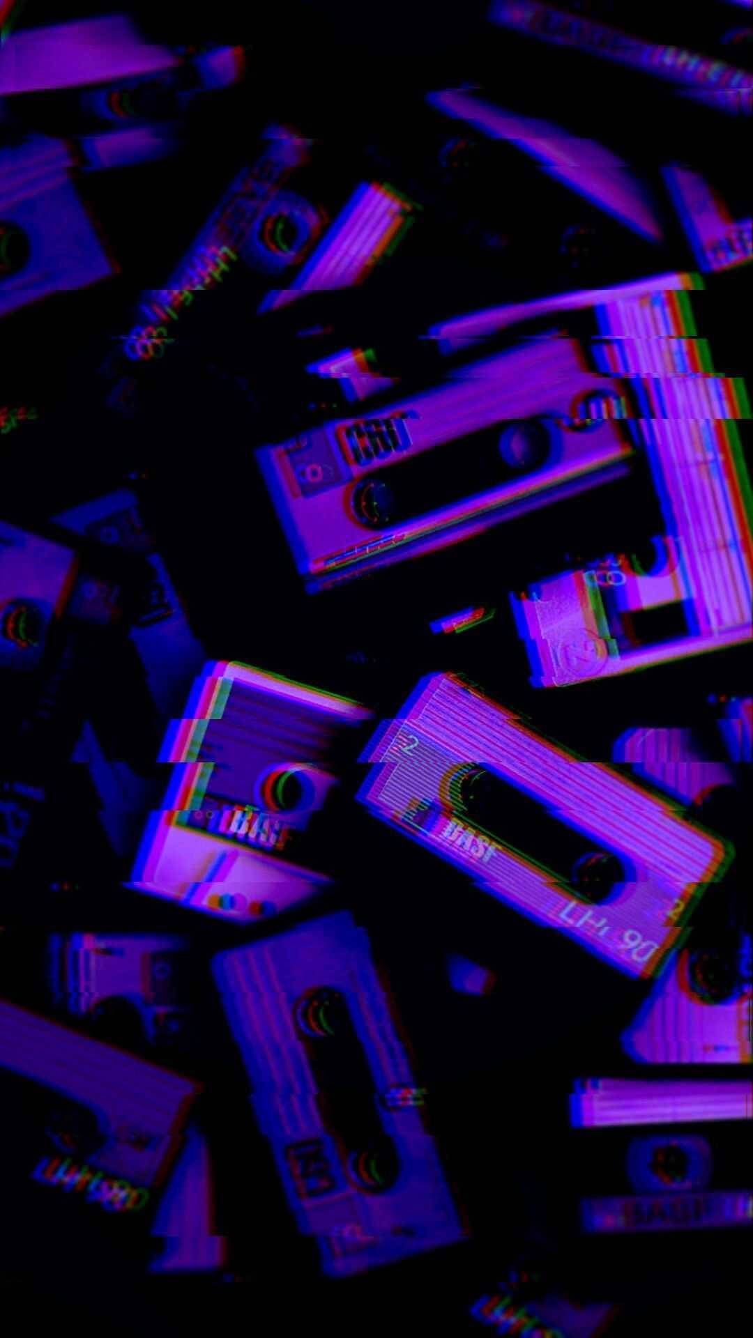 Neon Purple iPhone Background