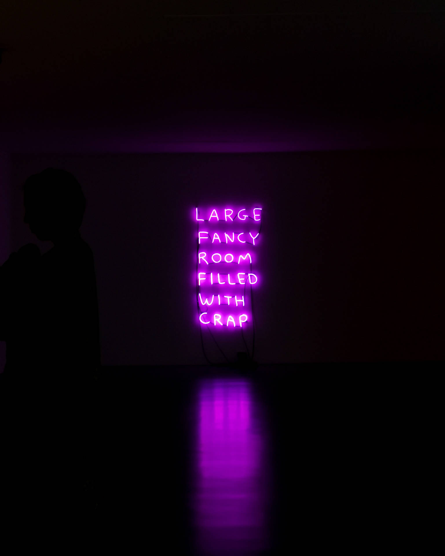 Neon Sign Dark Purple iPhone Wallpaper
