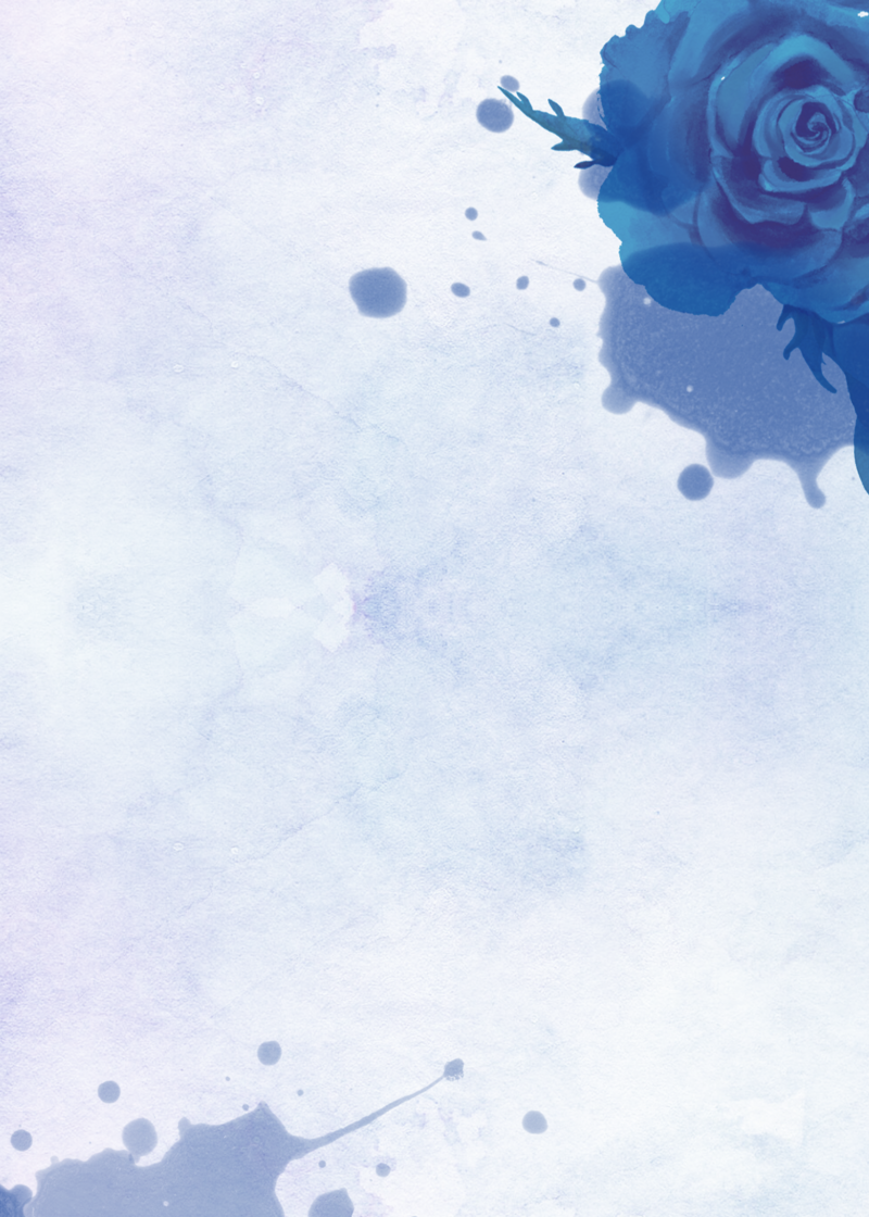 Ink Painting Wallpaper Blue Rose Flower