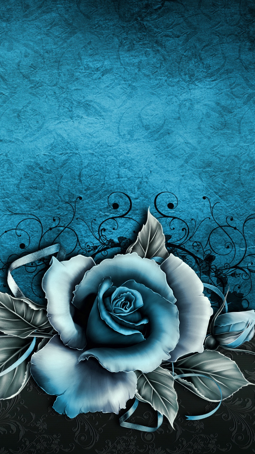 Blue Rose Wallpaper for IPhone 6S