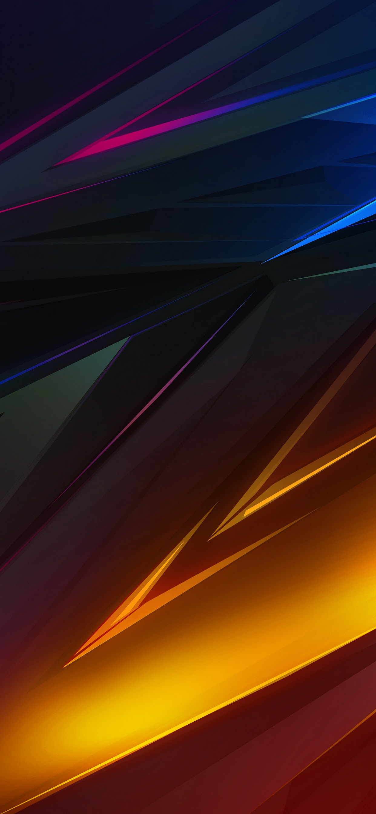 Colorful Dark Abstract Polygon 3D 4K