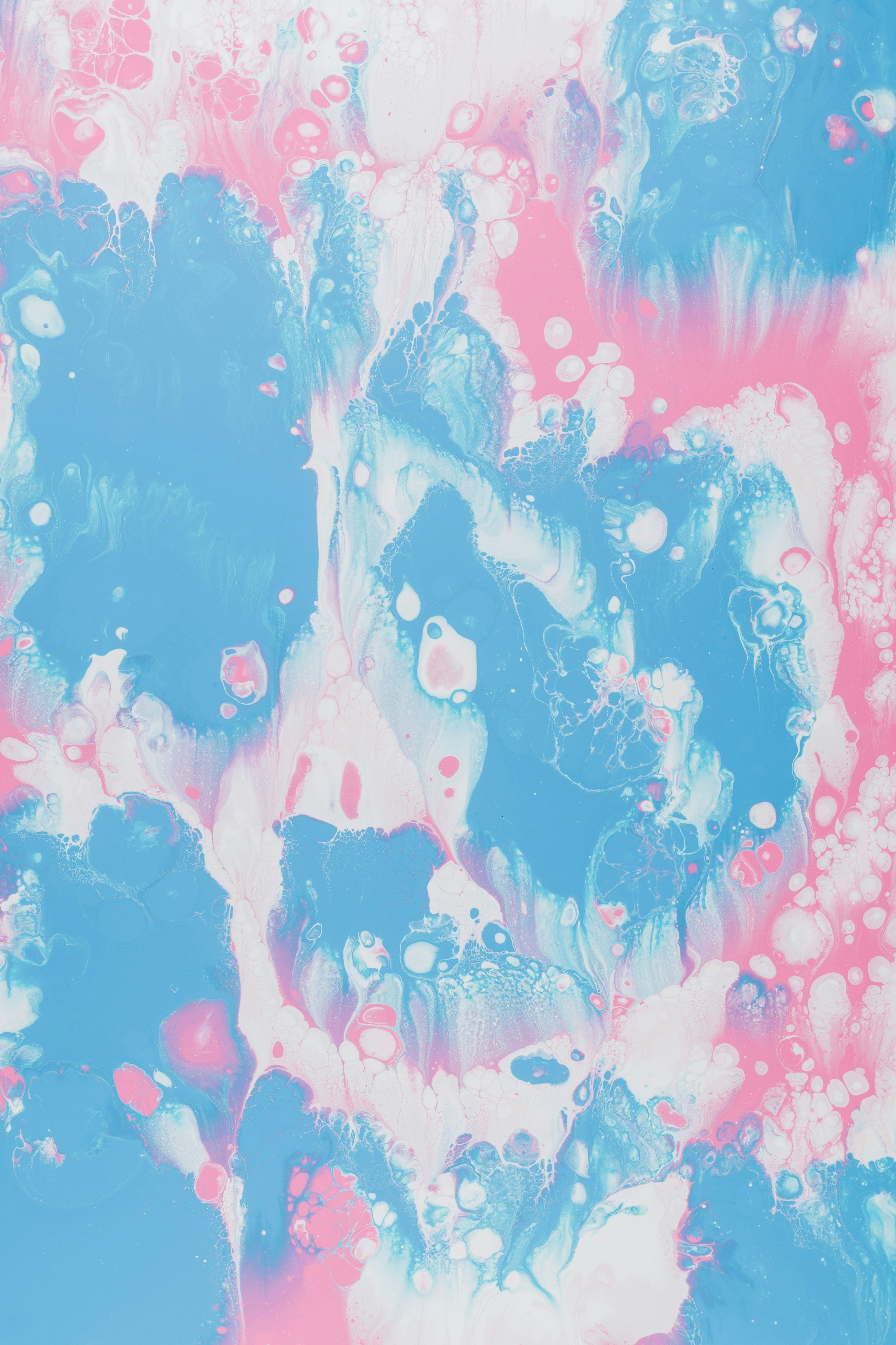 Pink and blue abstract painting photo