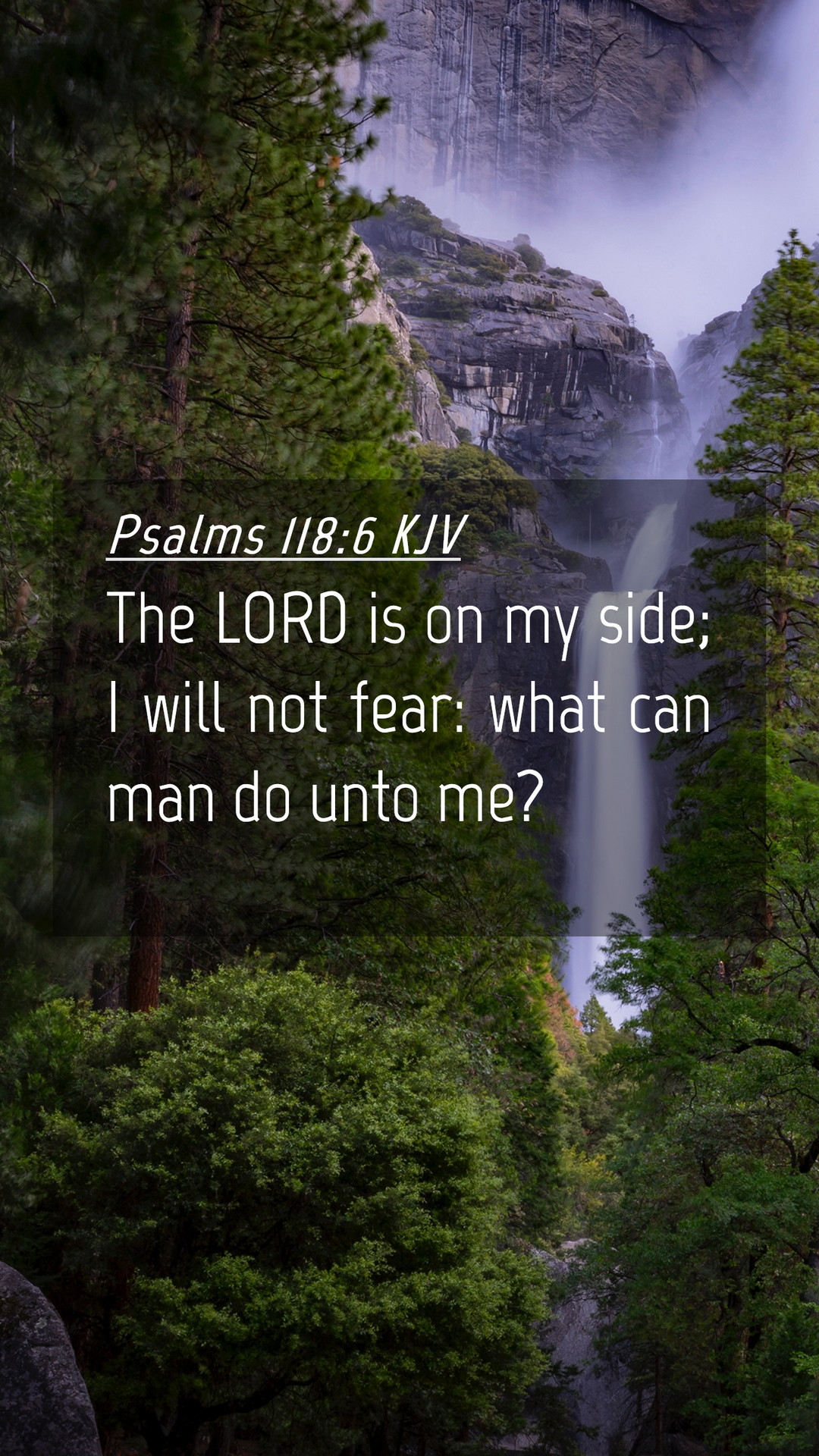 Psalms 118:6 KJV Mobile Phone Wallpaper