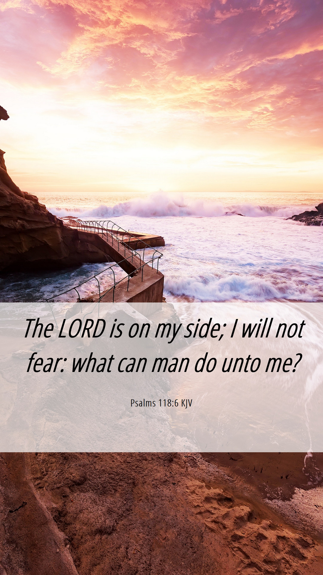 Psalms 118:6 KJV Mobile Phone Wallpaper