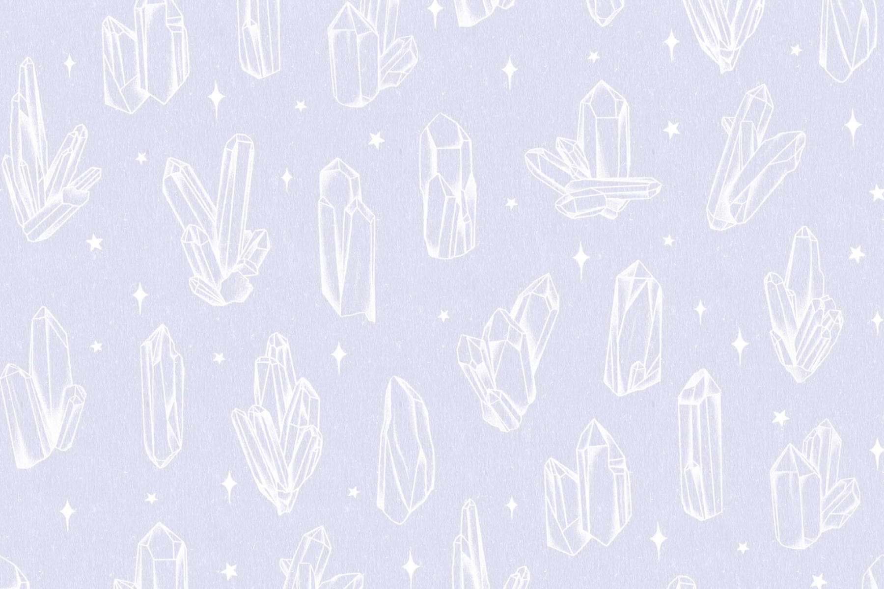 Pastel Purple Illustrated Crystal Star
