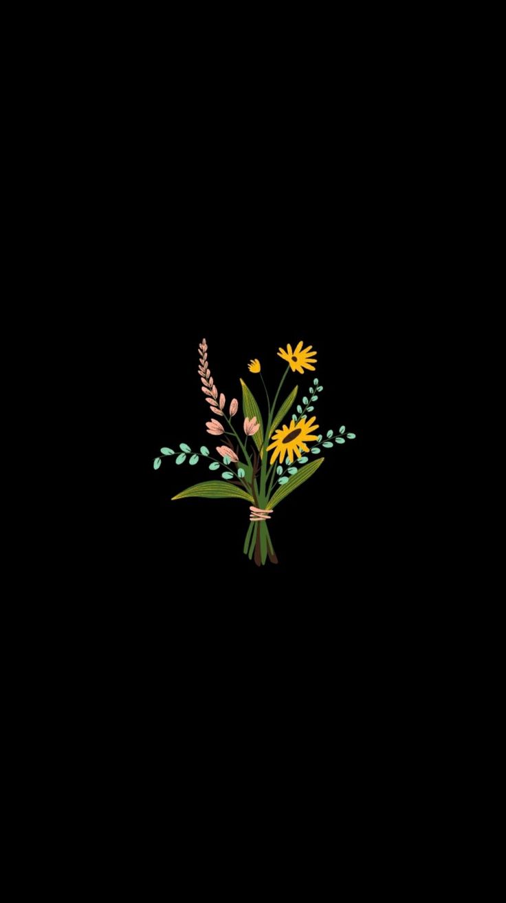 Flower bouqet. Dark background