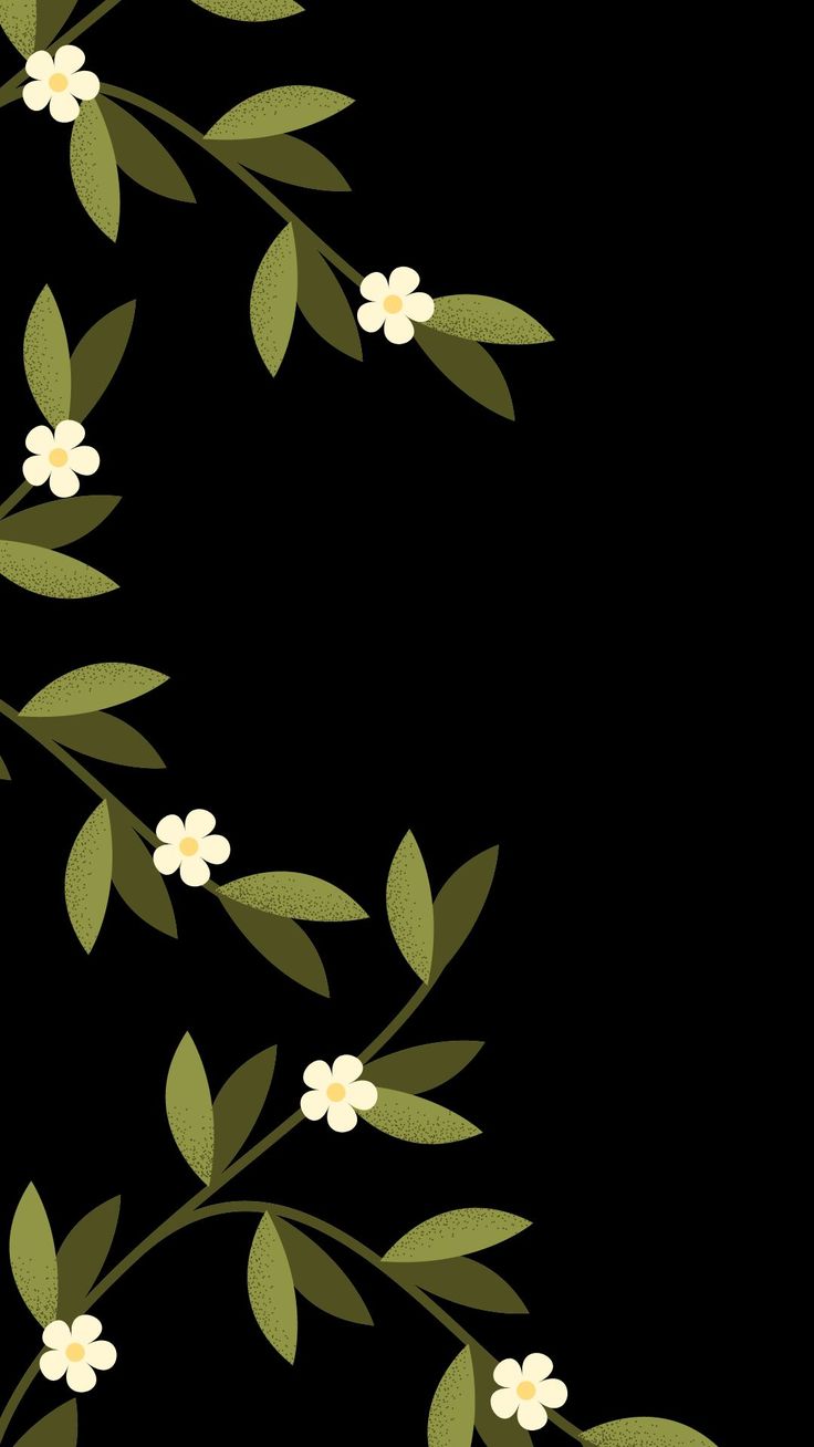 floral. black floral wallpaper