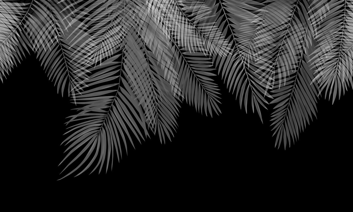Hanging Palm Leaves White